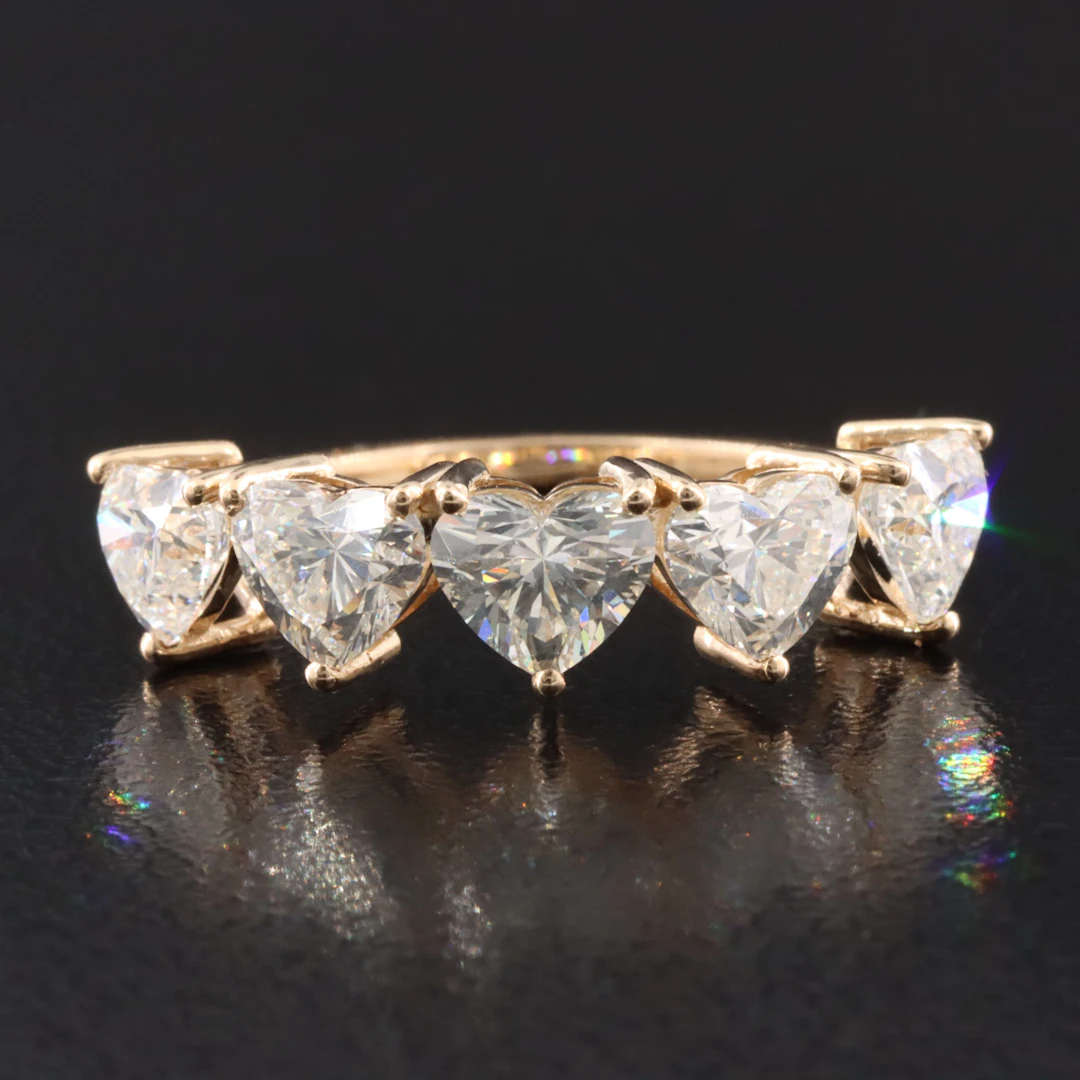 14K 2.52 CTW Diamond Ring with GIA Reports