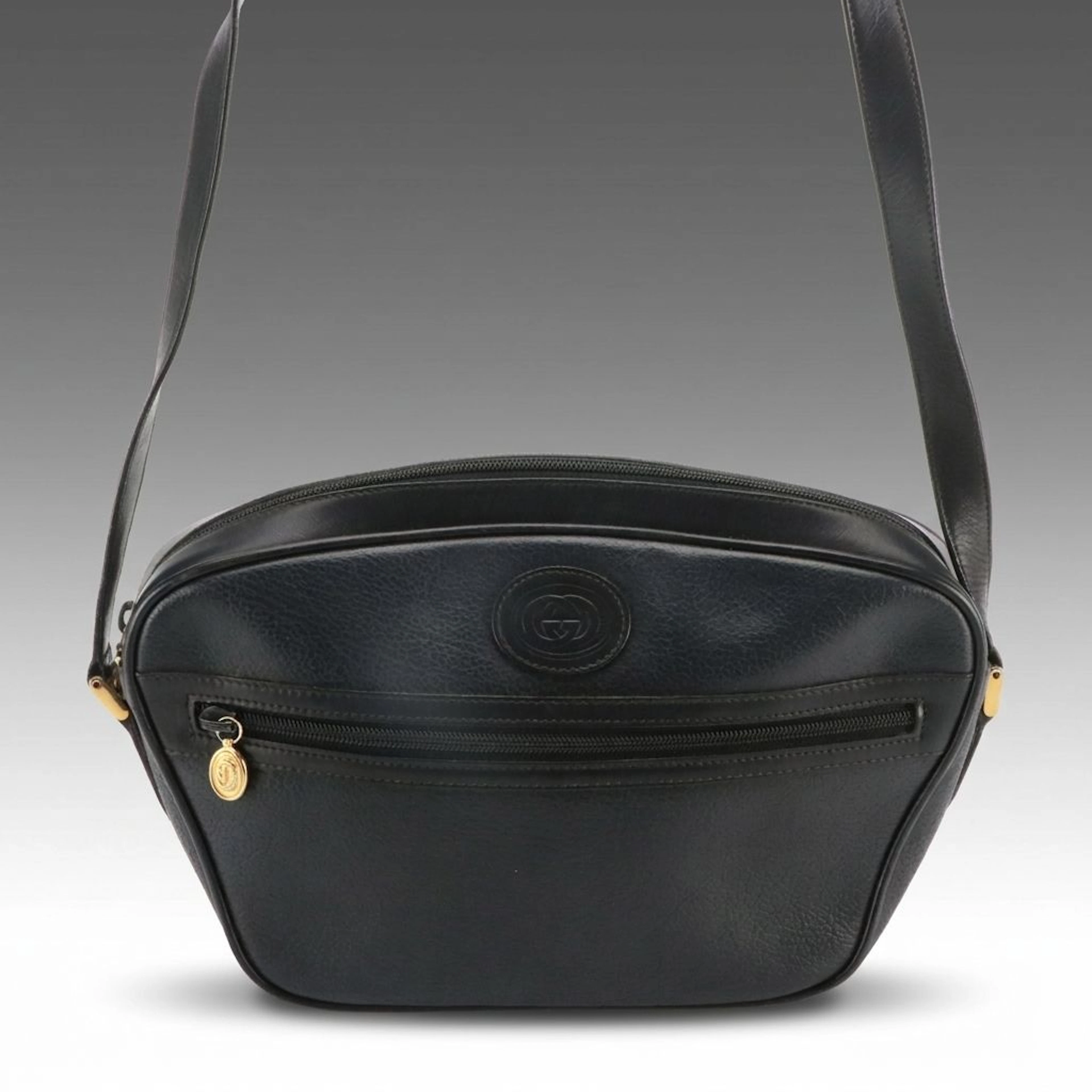 Gucci Calfskin Grained Leather Crossbody Bag