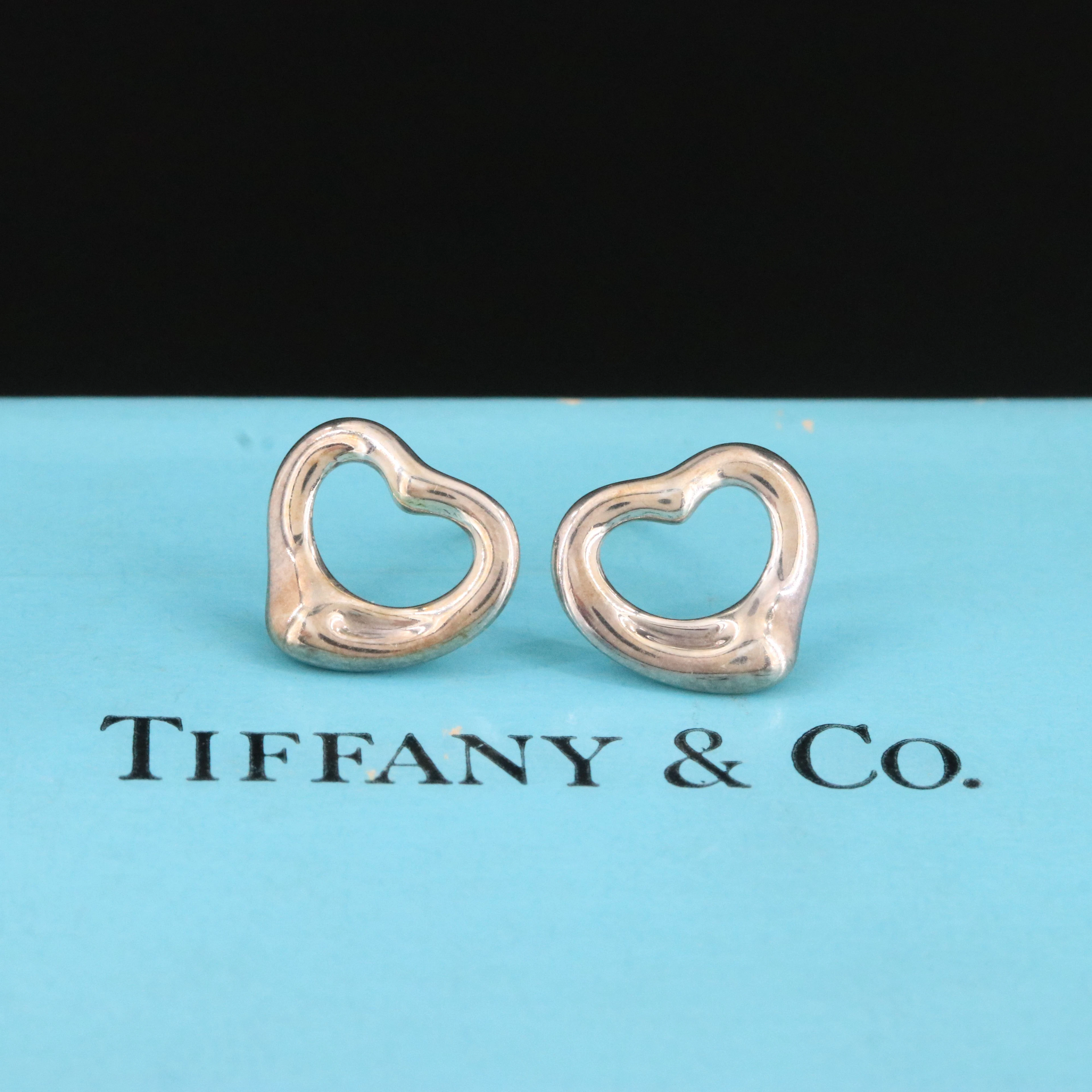 Elsa Peretti for Tiffany & Co. Sterling Open Heart Earrings