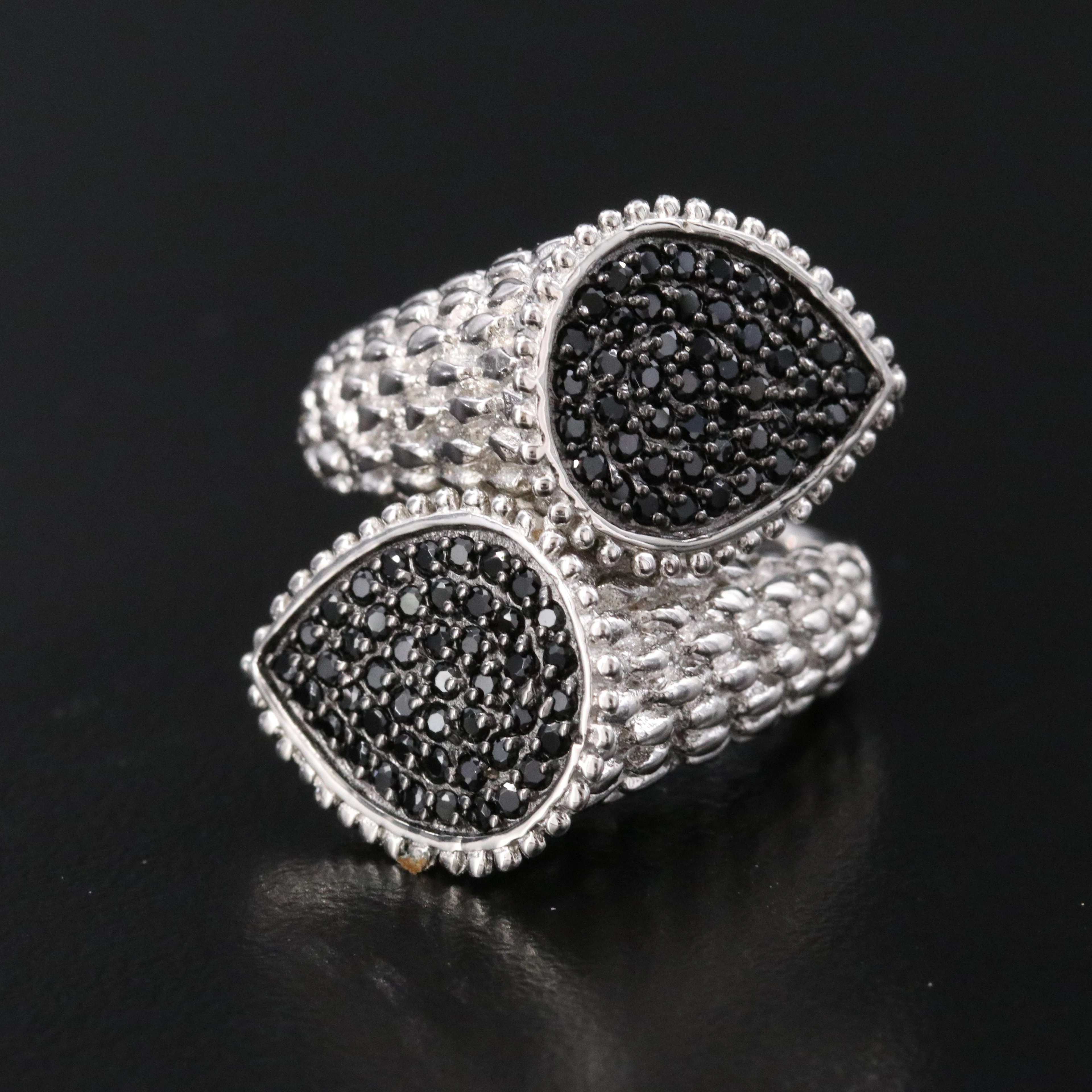 Sterling Black Spinel Ring