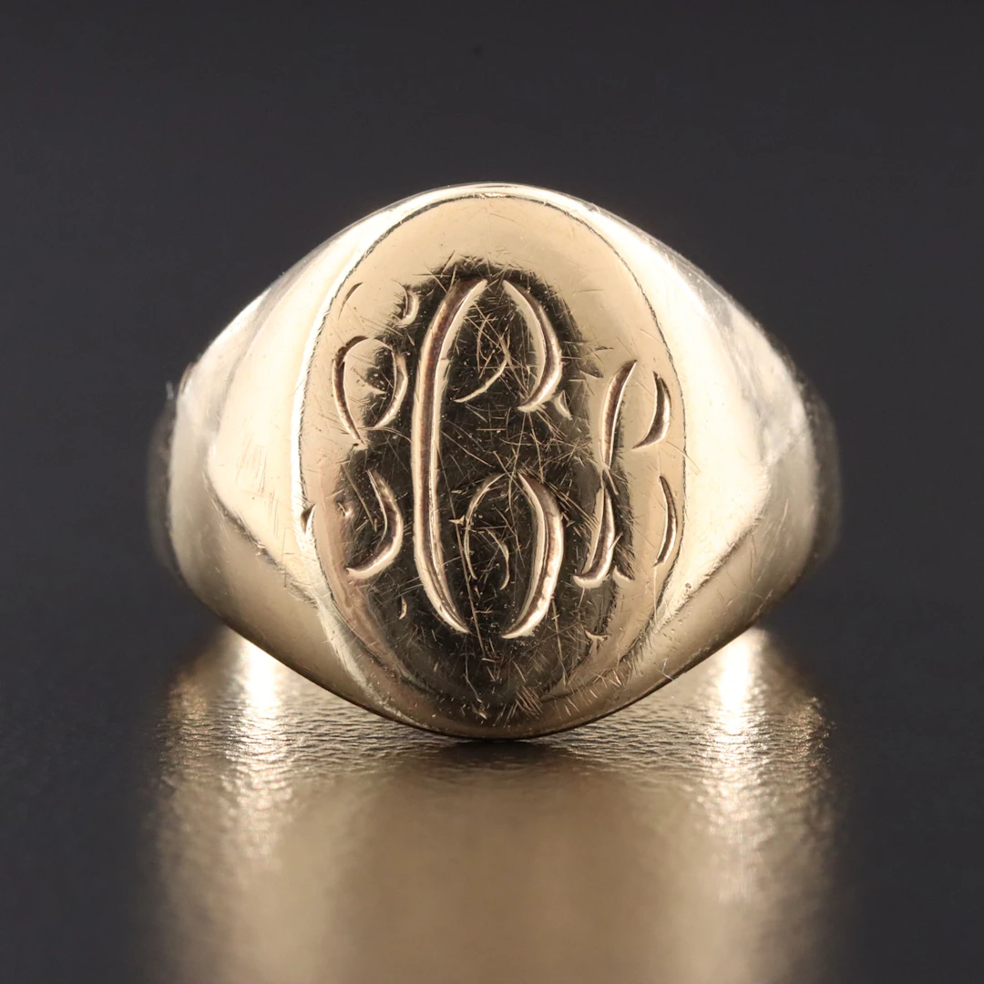VIntage 10K Signet Ring