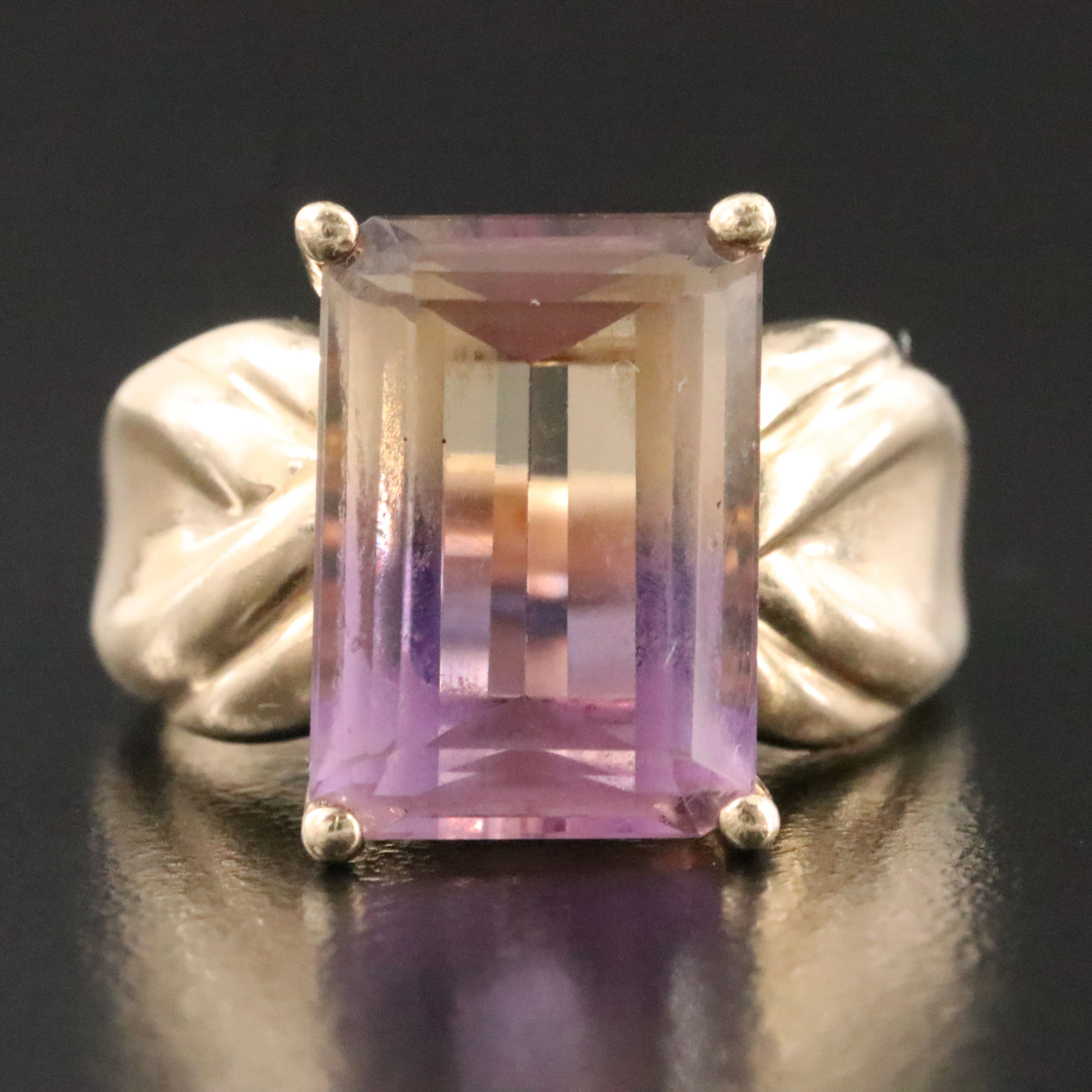 10K Ametrine Ring