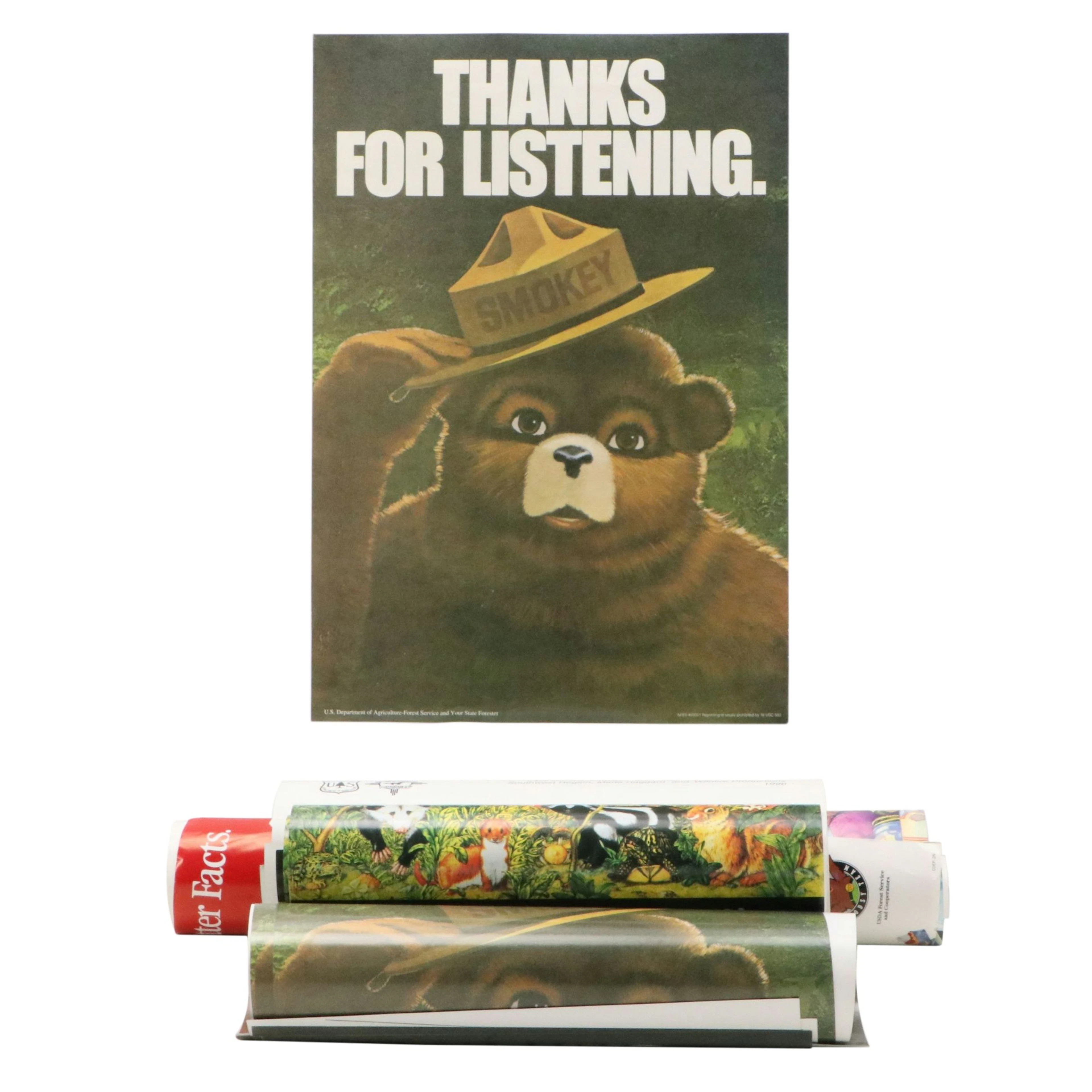 Collection of U.S. Forest Service Smokey Bear Offset Lithograph Posters