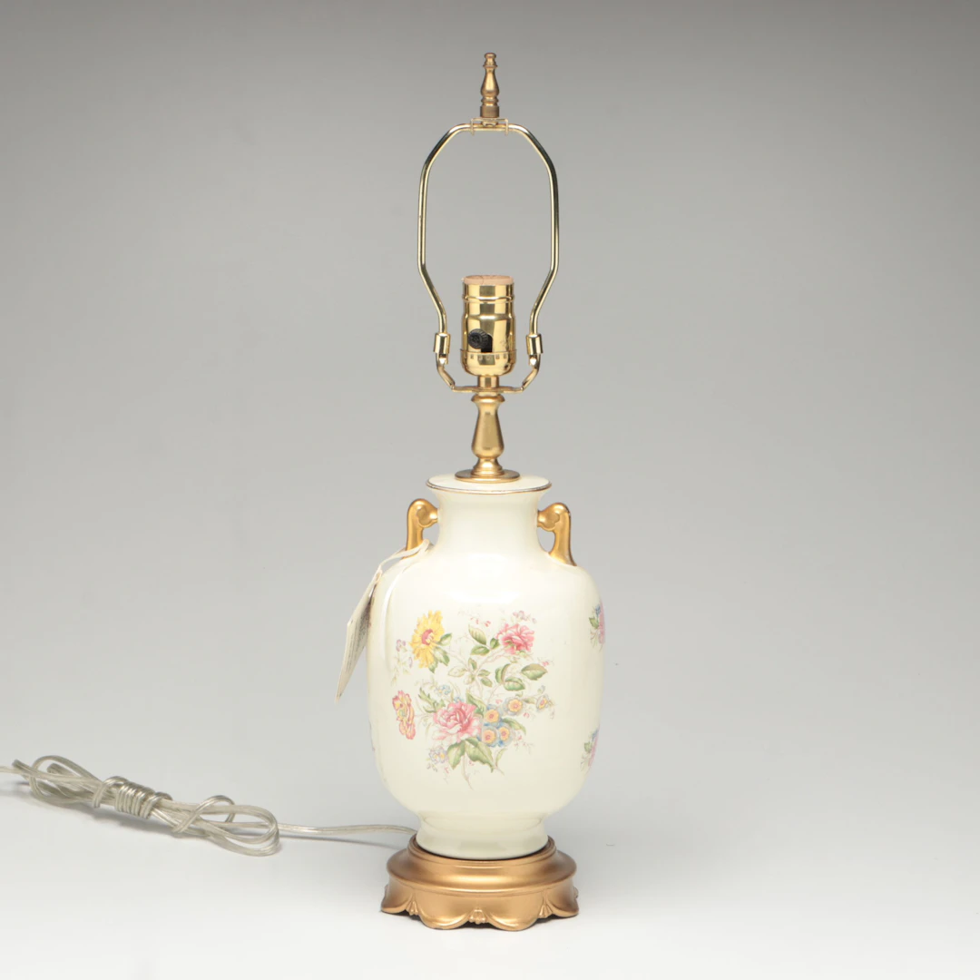 Palette Studios Floral Ceramic Table Lamp