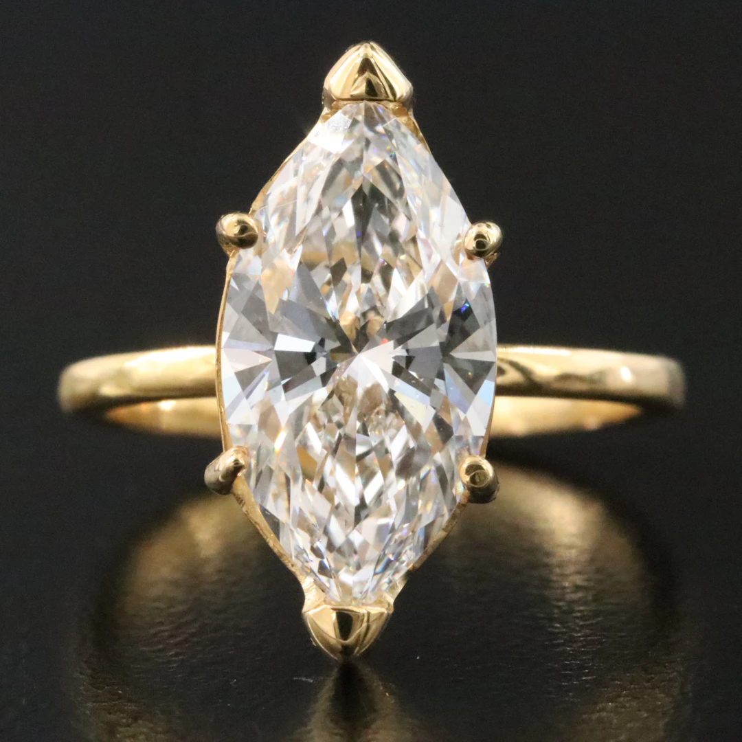 14K 3.57 CT Lab Grown Diamond Solitaire Ring with Online IGI Report