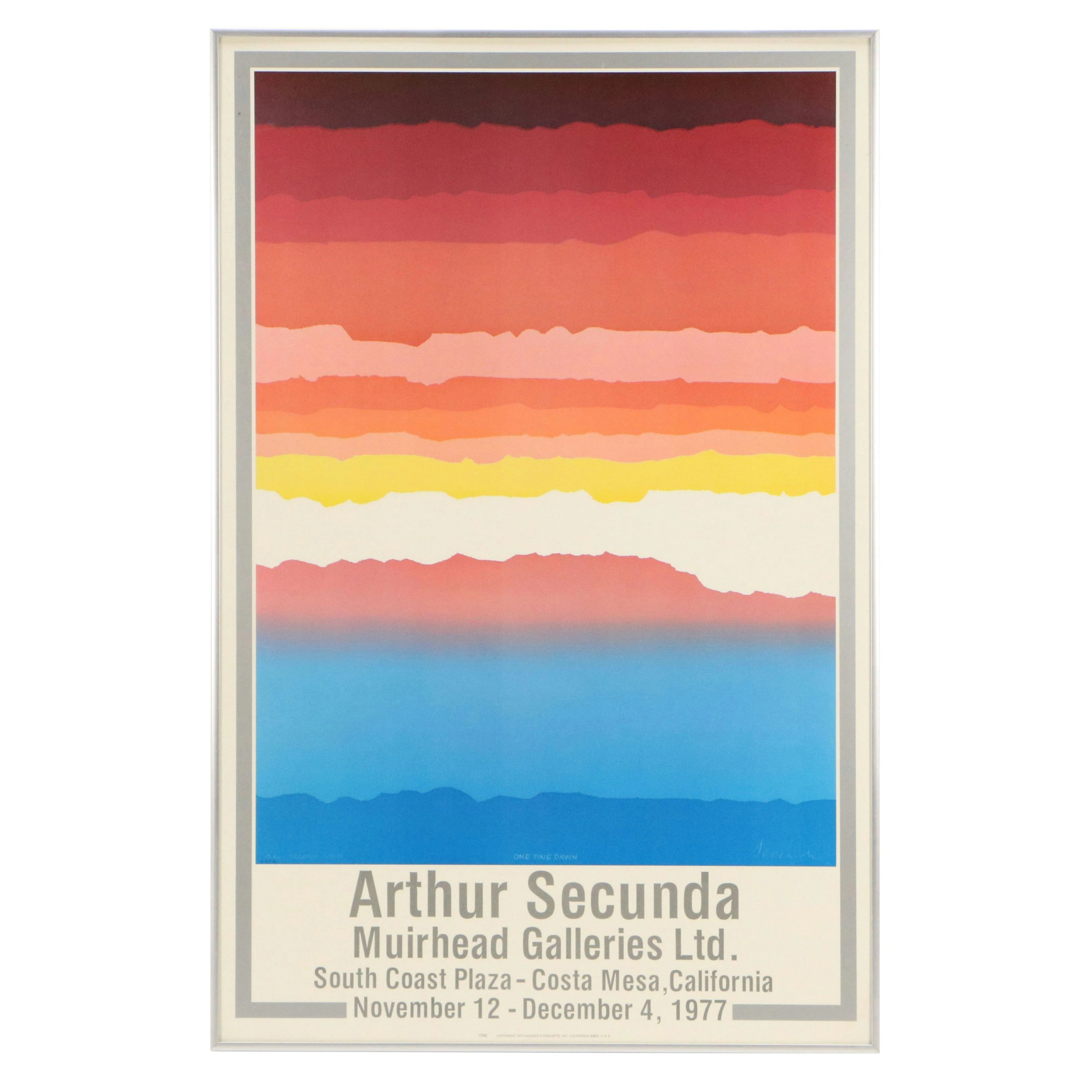 Offset Lithograph Exhibition Poster After Arthur Secunda "One Fine Dawn," 1977