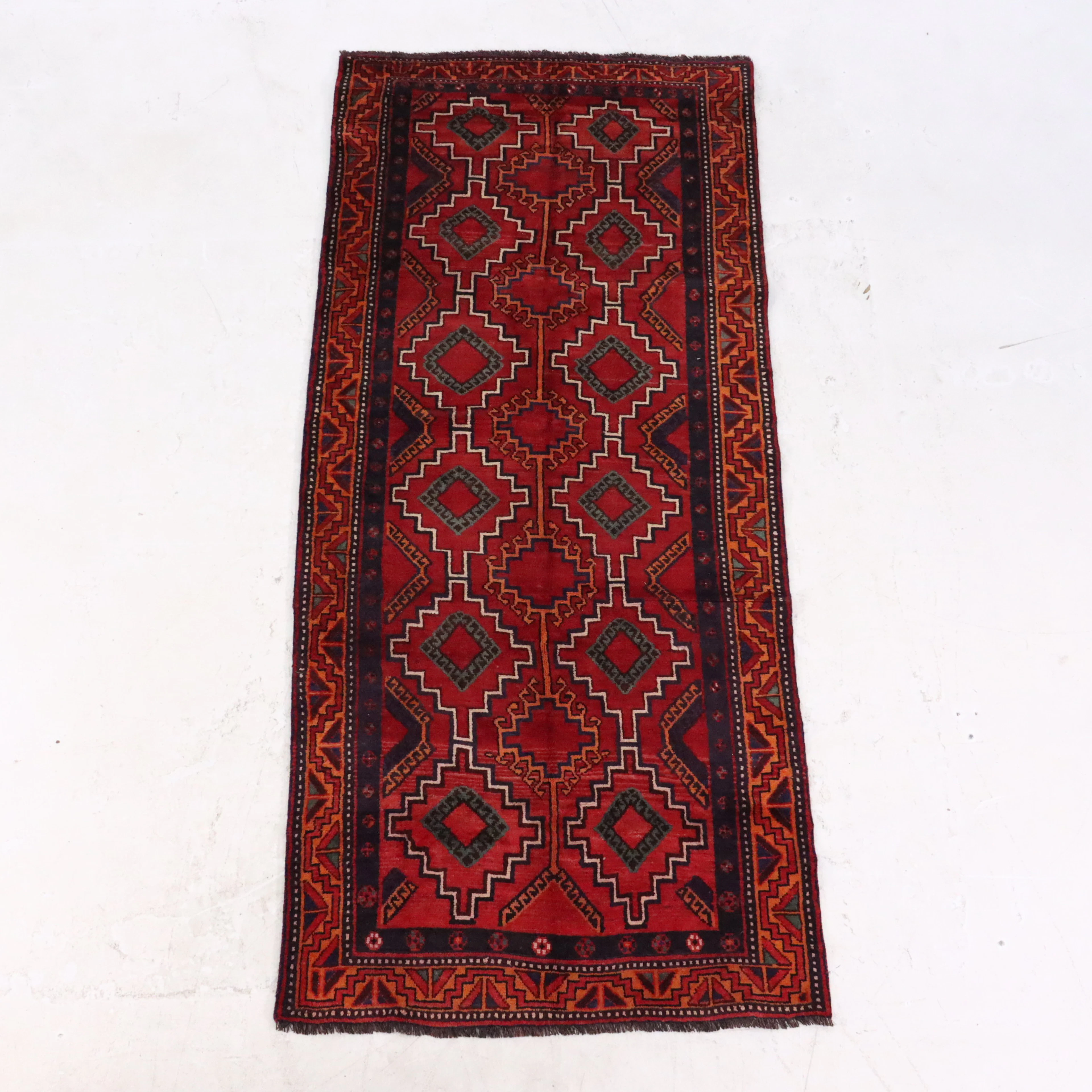 4'6 x 10'3 Hand-Knotted Persian Yalameh Area Rug