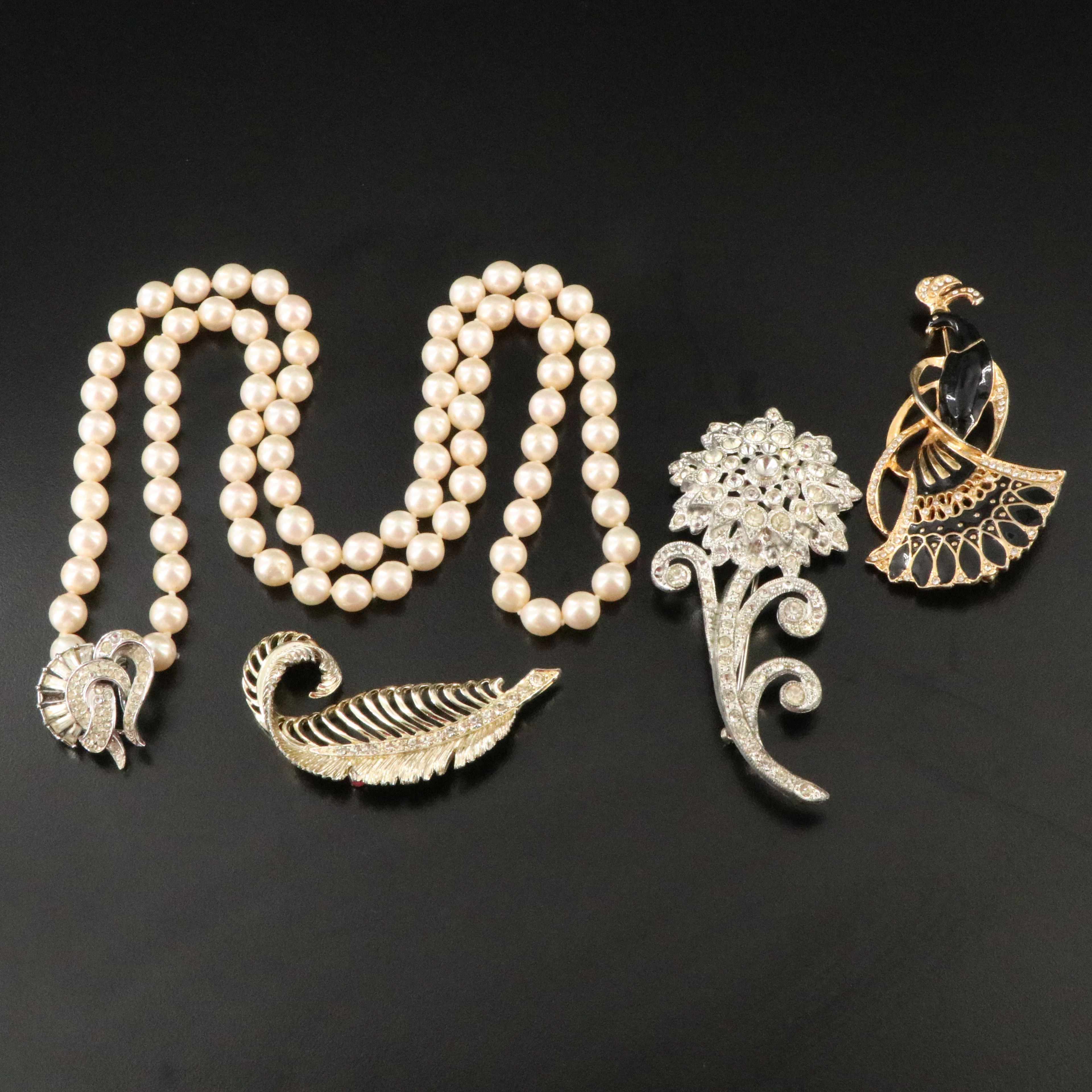 Vendome Necklace Featured with Vintage Brooches