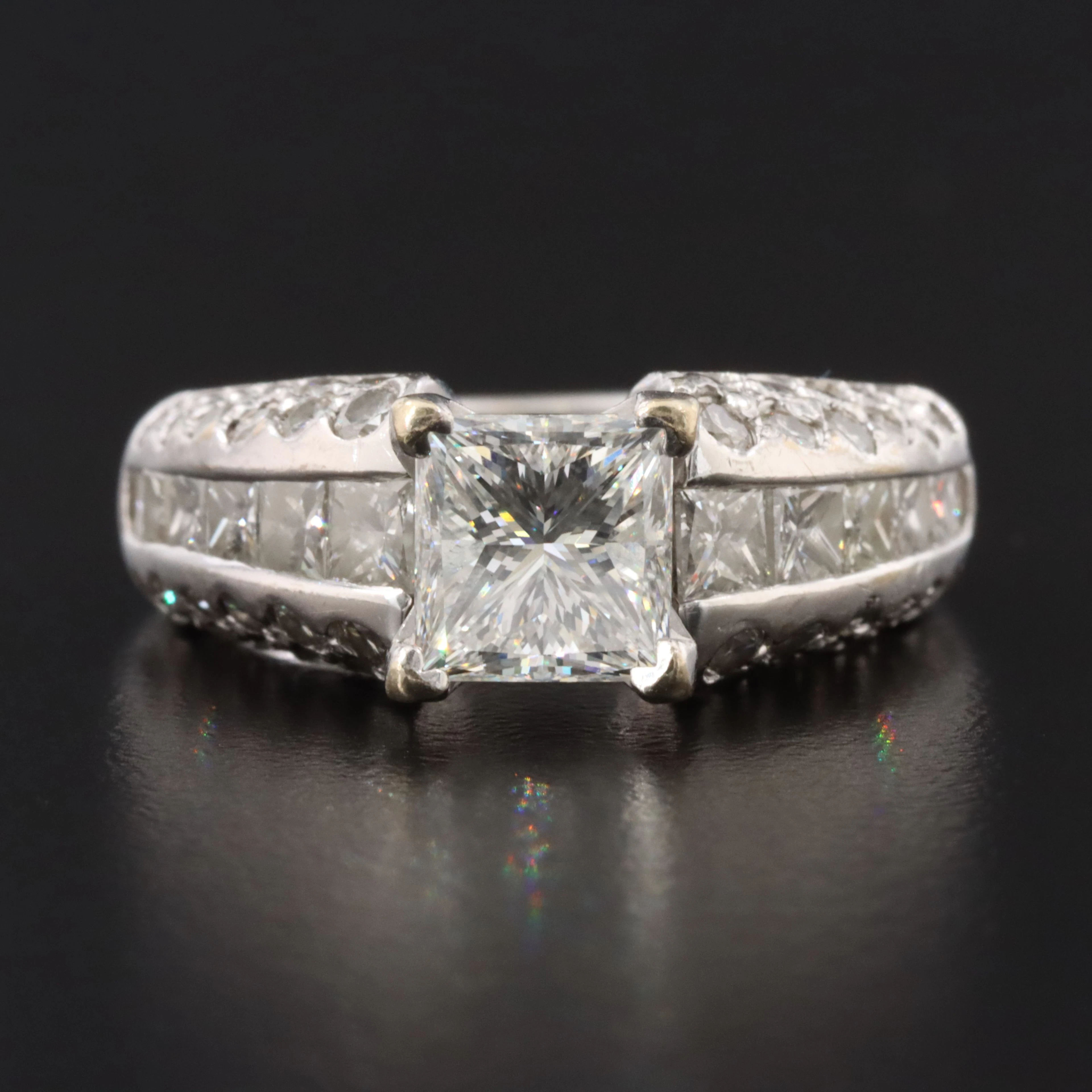 14K 3.62 CTW Diamond Ring with Online GIA Report