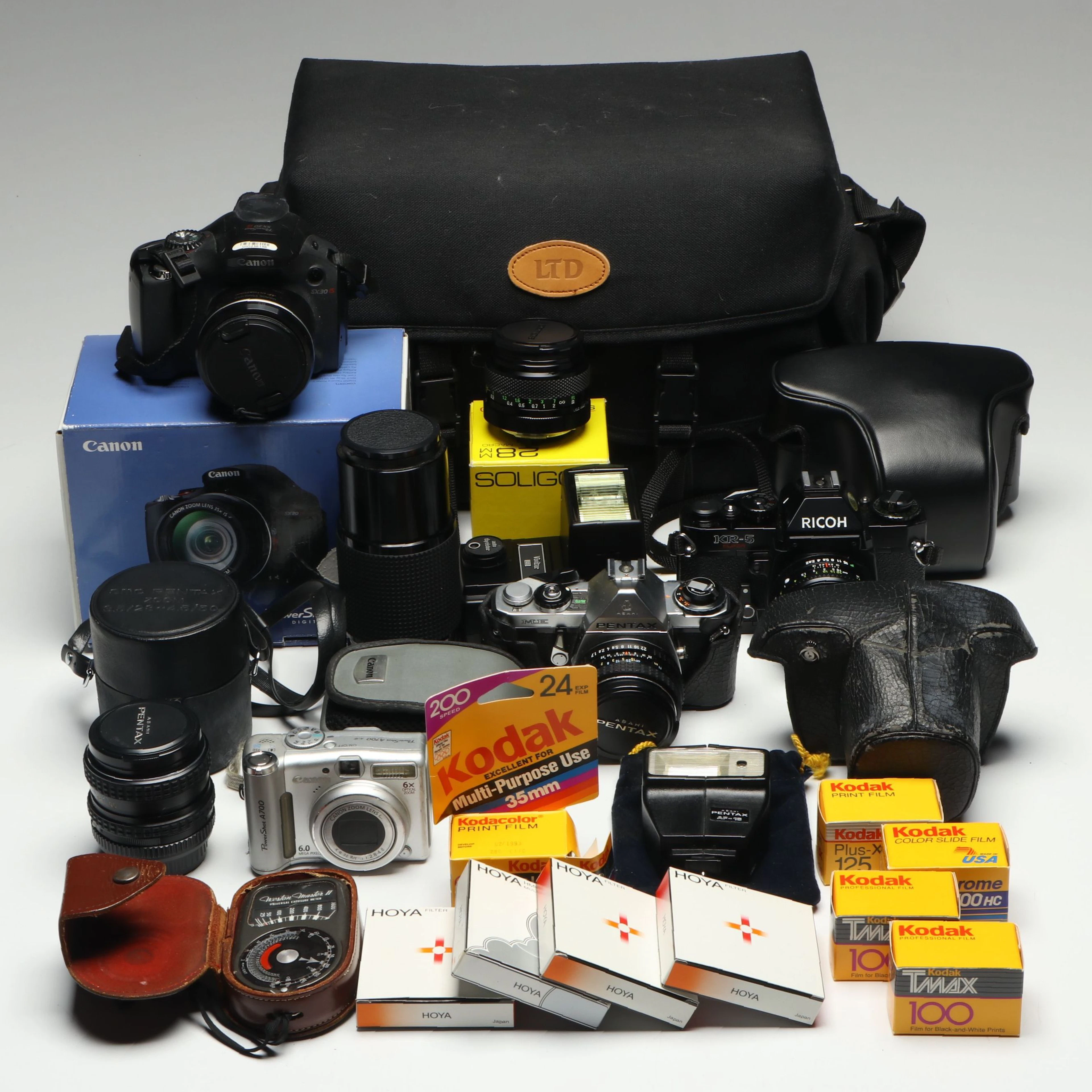 Canon PowerShot SX30 IS and Other Cameras with Lenses and Accessories