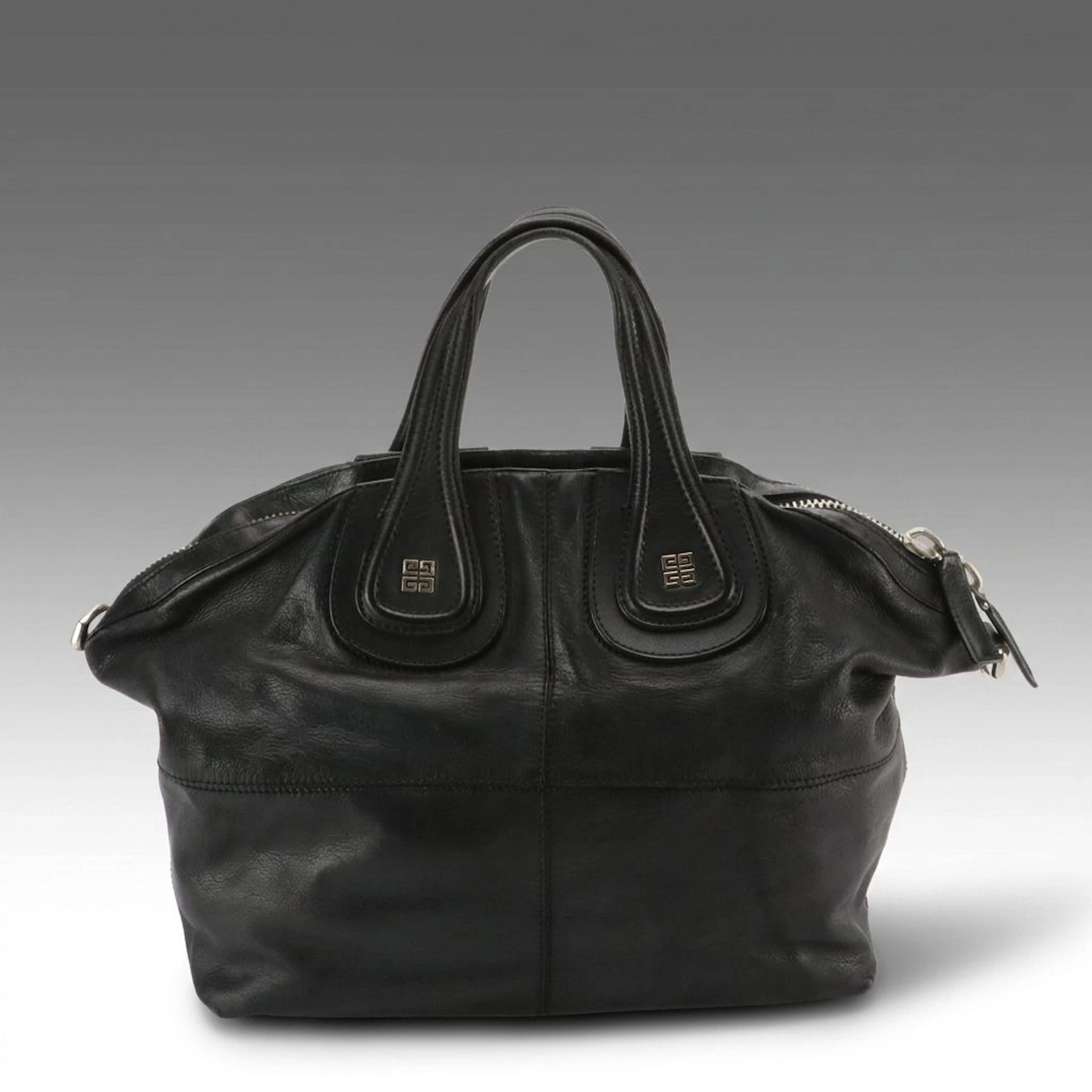 Givenchy Medium Nightingale Two-Way Bag in Black Goatskin Leather