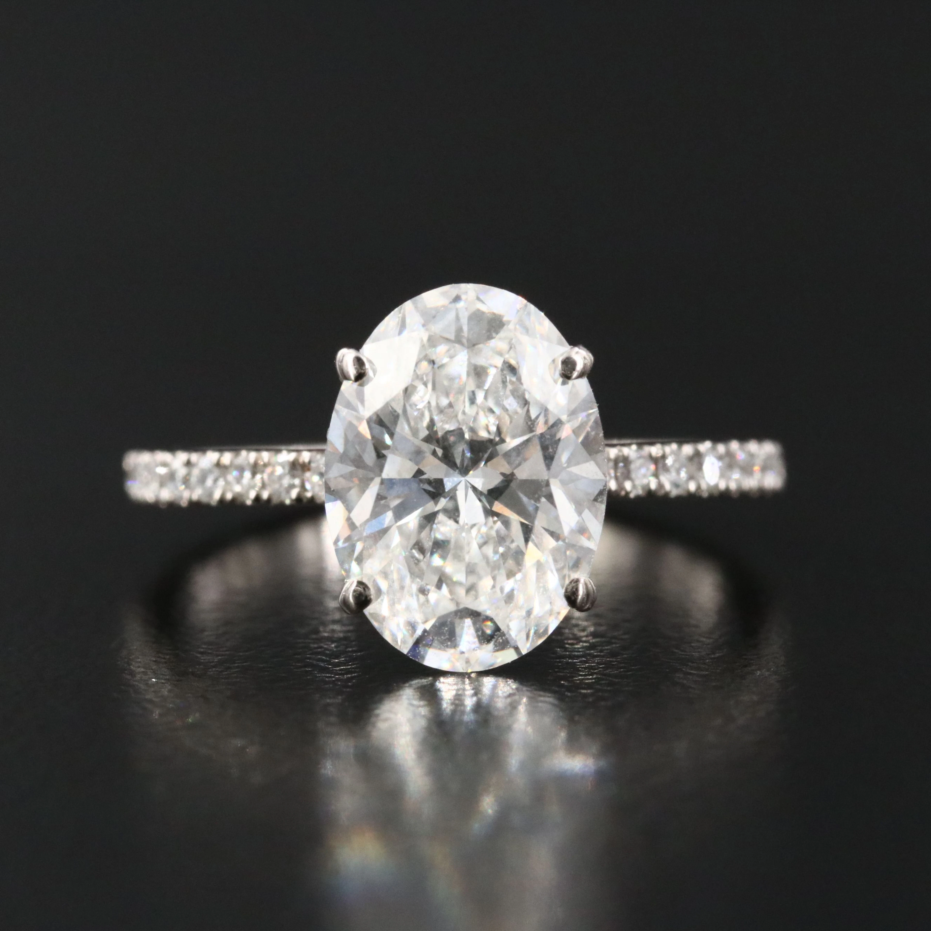 18K 3.23 CTW Lab Grown Diamond Ring with IGI Report
