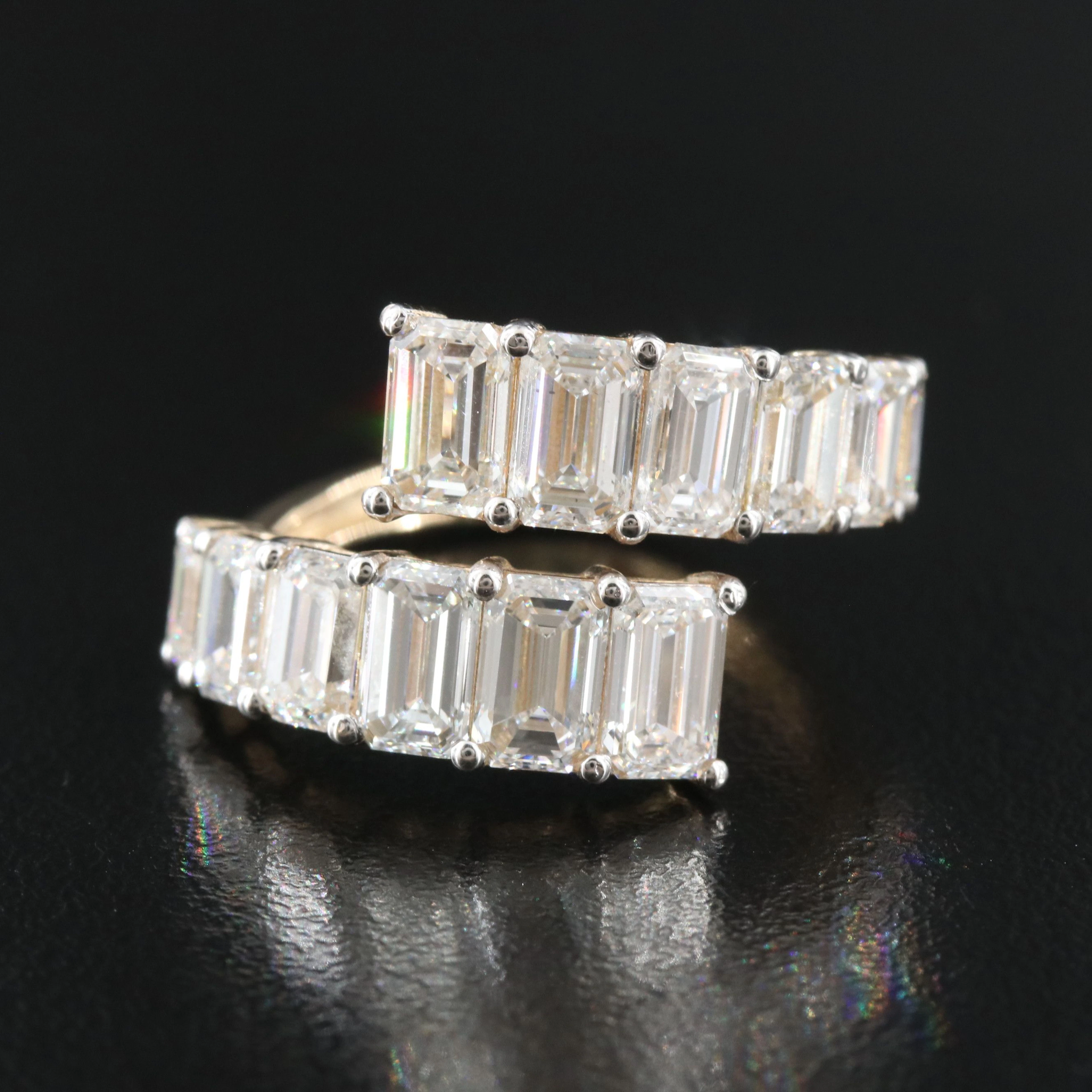 14K 4.72 CTW Lab Grown Diamond Wrap Ring