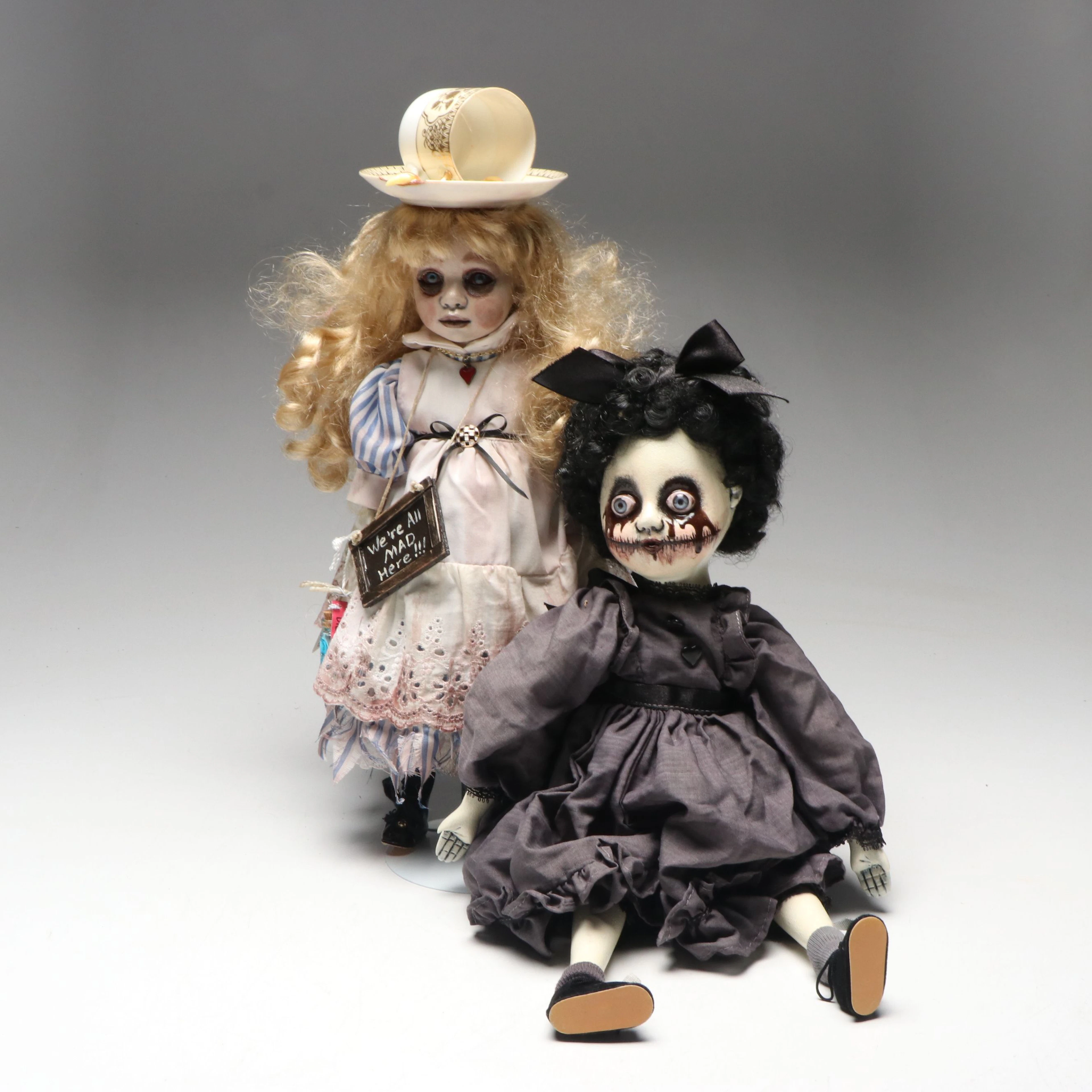 Altered Halloween Horror Doll Figurines, 21st C.