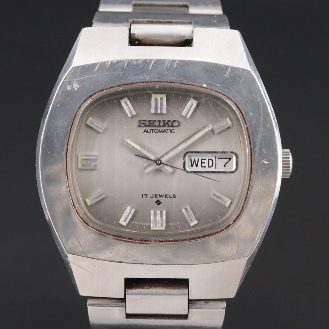 Seiko Day/Date Stainless Steel Retro Automatic Watch