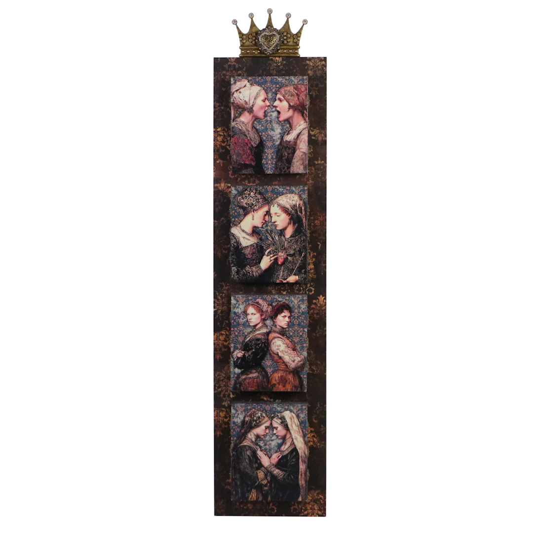 Deborah Kovacs-Sturdevant Mixed Media Collage of Renaissance Women