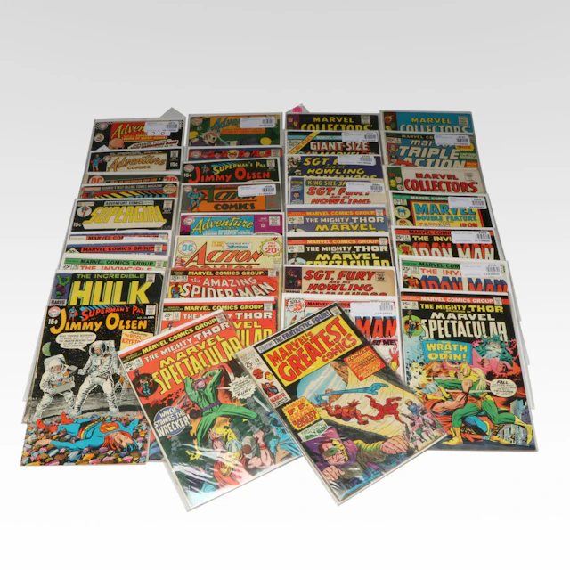 Silver to Modern Age DC and Marvel Comic Books with “Superman” and “Iron Man”