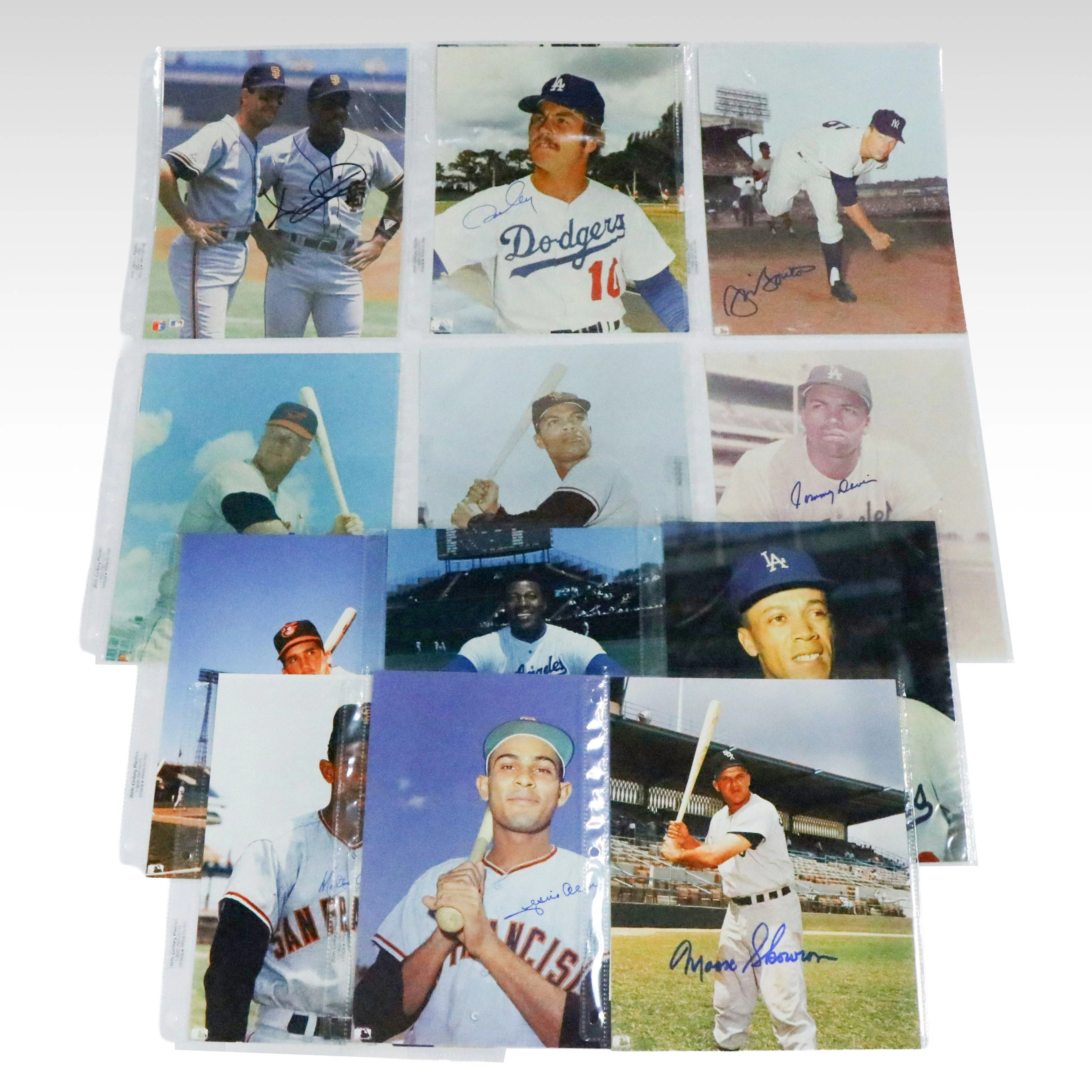 Moose Skowron, Matty Alou, Ron Cey, and Other Signed Baseball Prints
