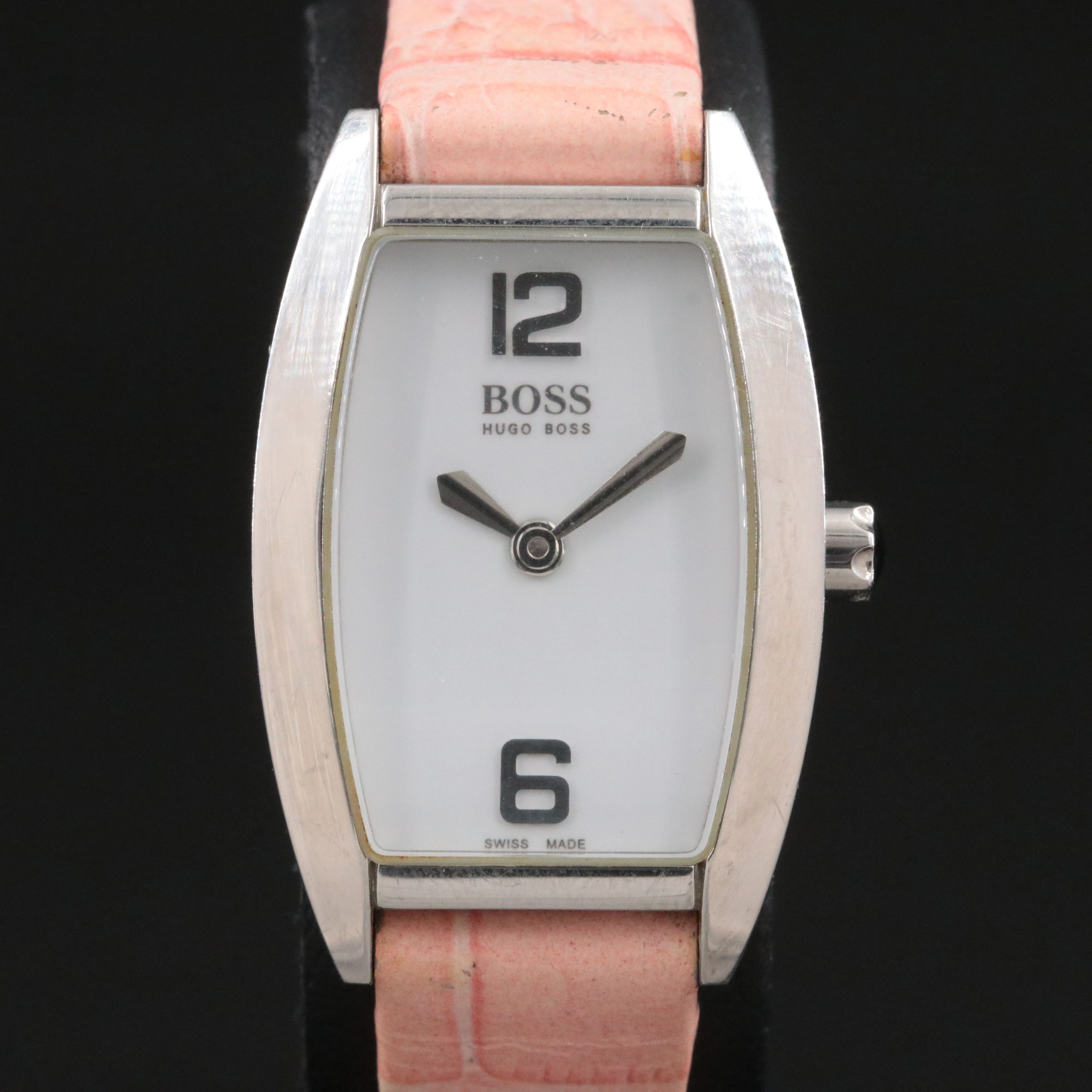 Boss Hugo Boss Tonneau Style Stainless Steel Swiss Quartz Watch