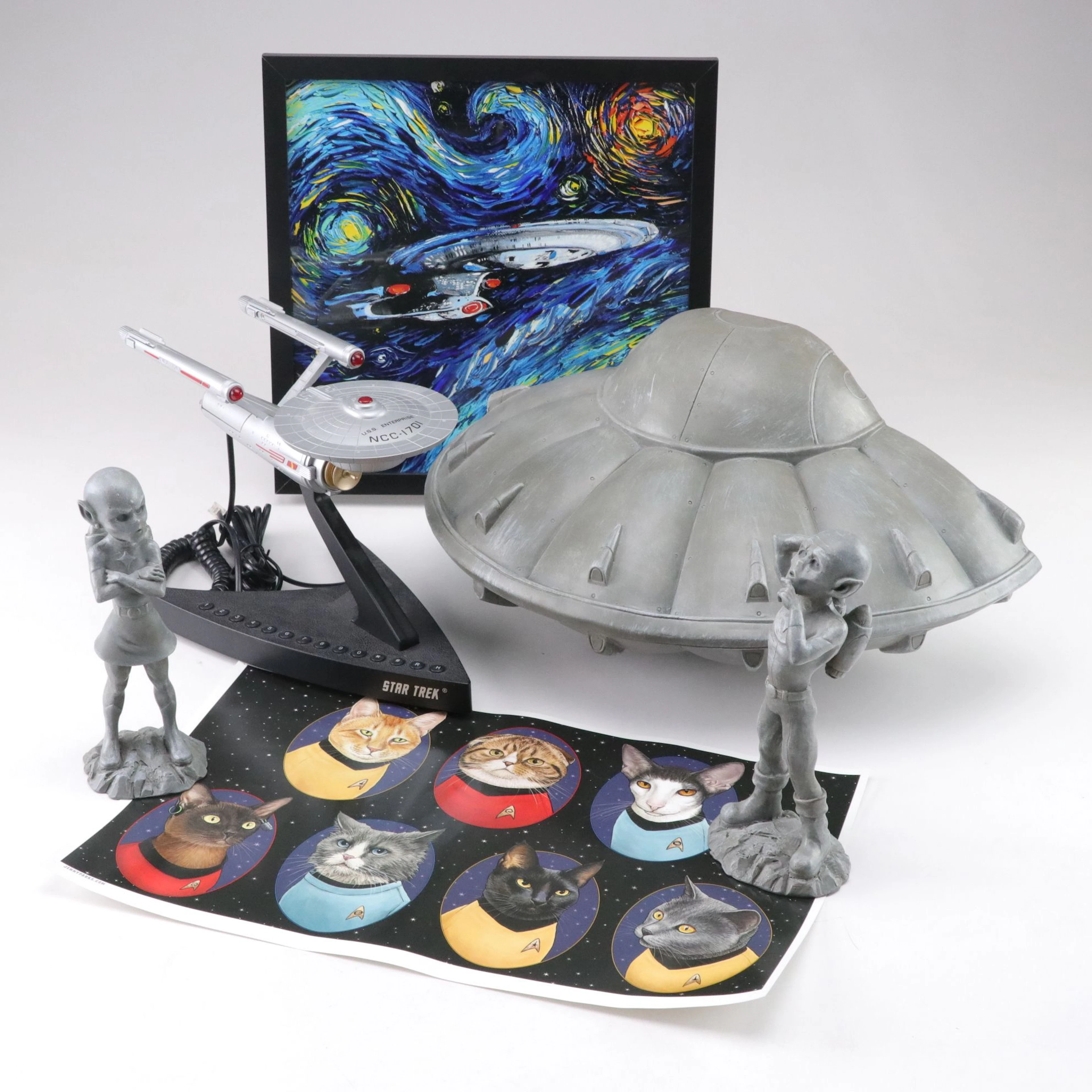 TeleMania Star Trek Collector Telephone with Other Memorabilia