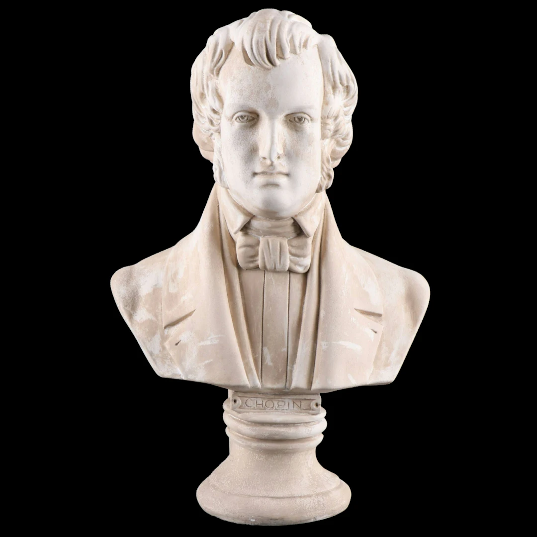 Cast Plaster Bust of Frédéric Chopin