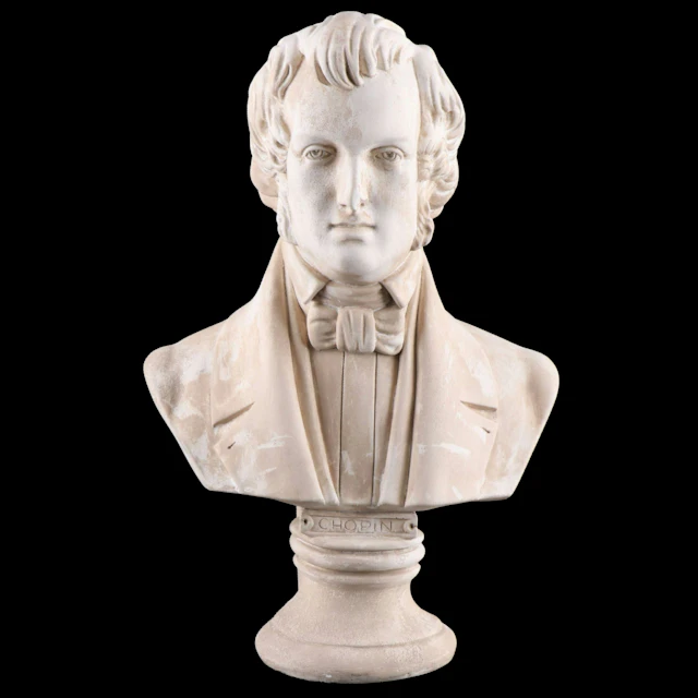 Cast Plaster Bust of Frédéric Chopin
