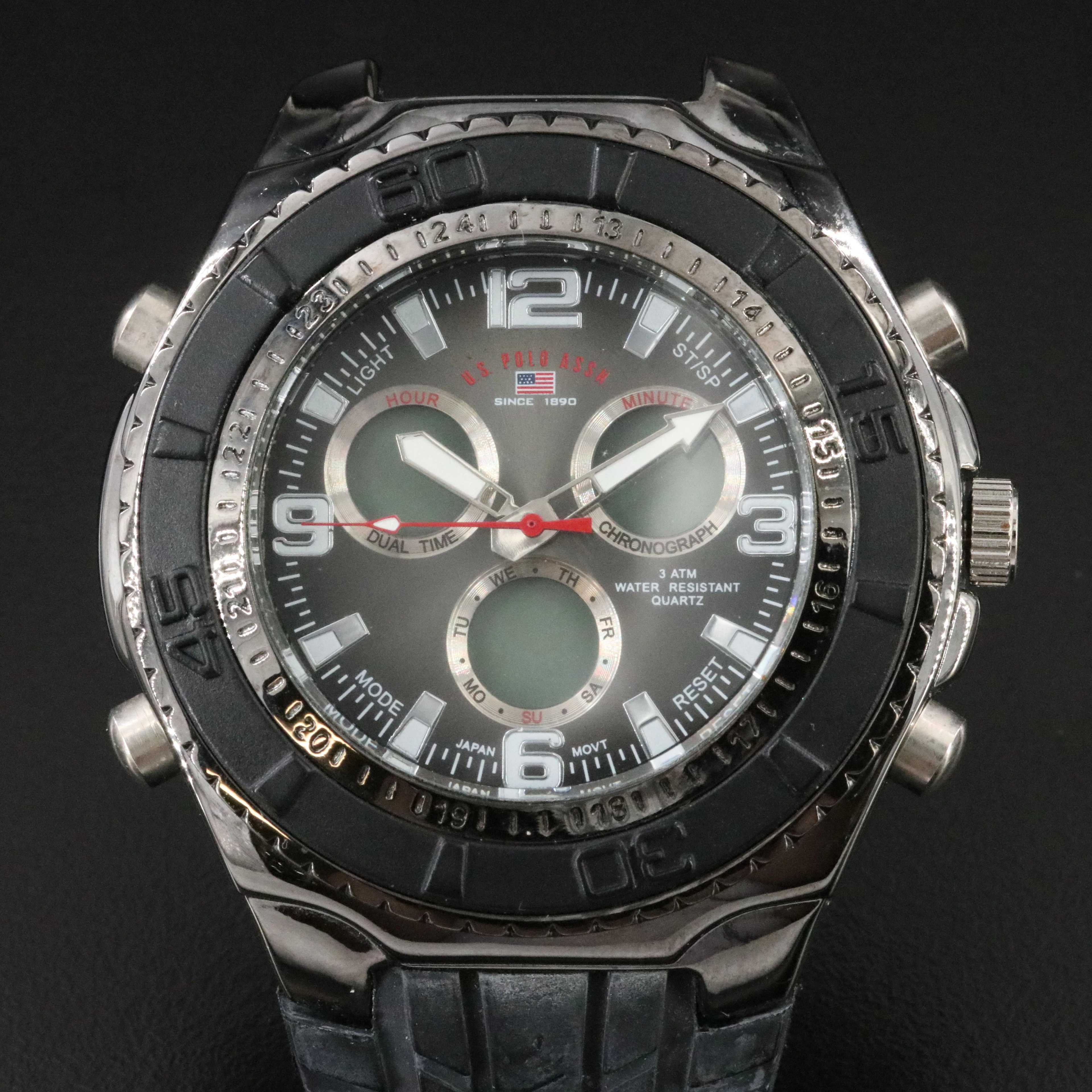 U.S. Polo Assn. Dual Time Analog and Digital Quartz Chronograph Sport Watch