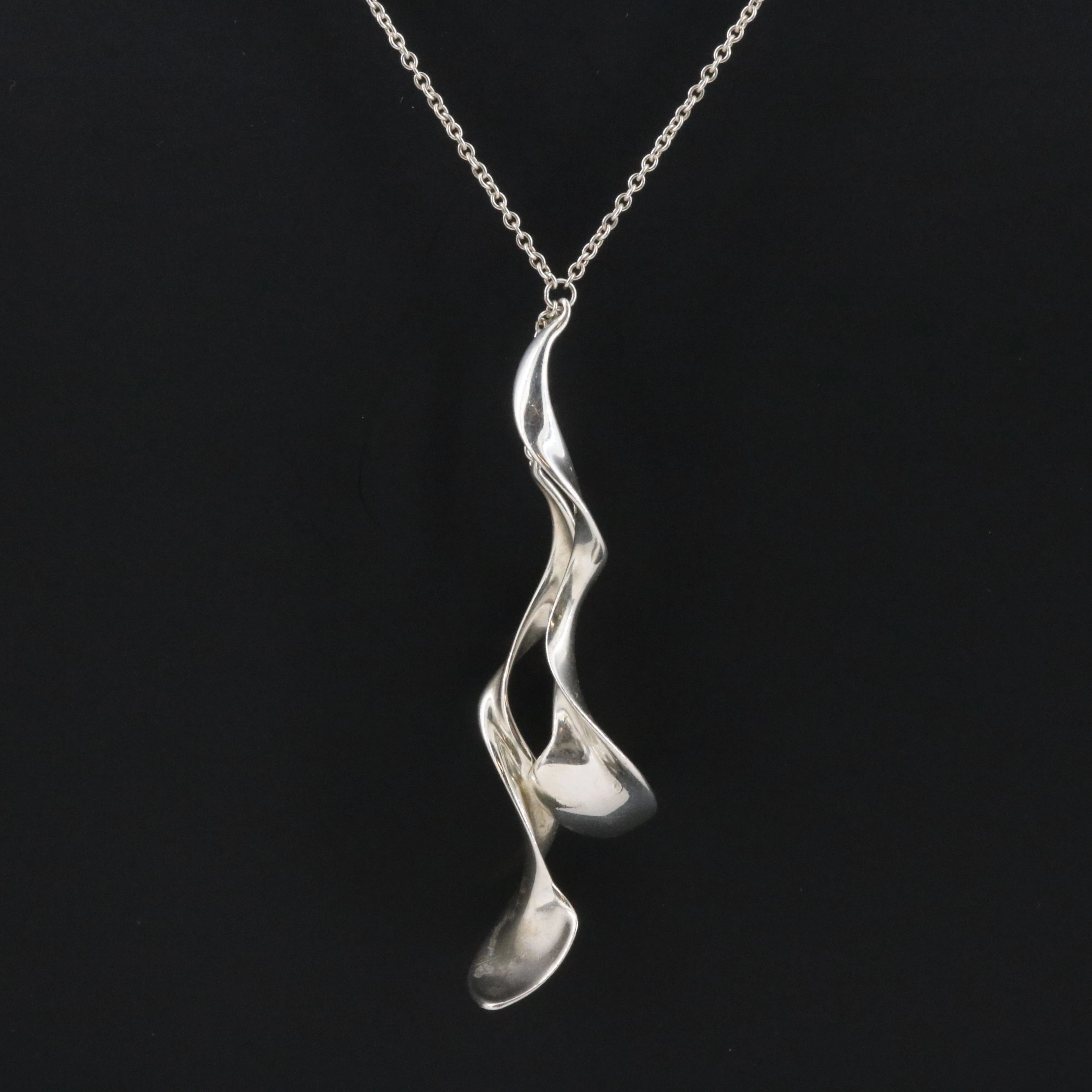 Frank Gehry for Tiffany & Co. Double Orchid Pendant Necklace