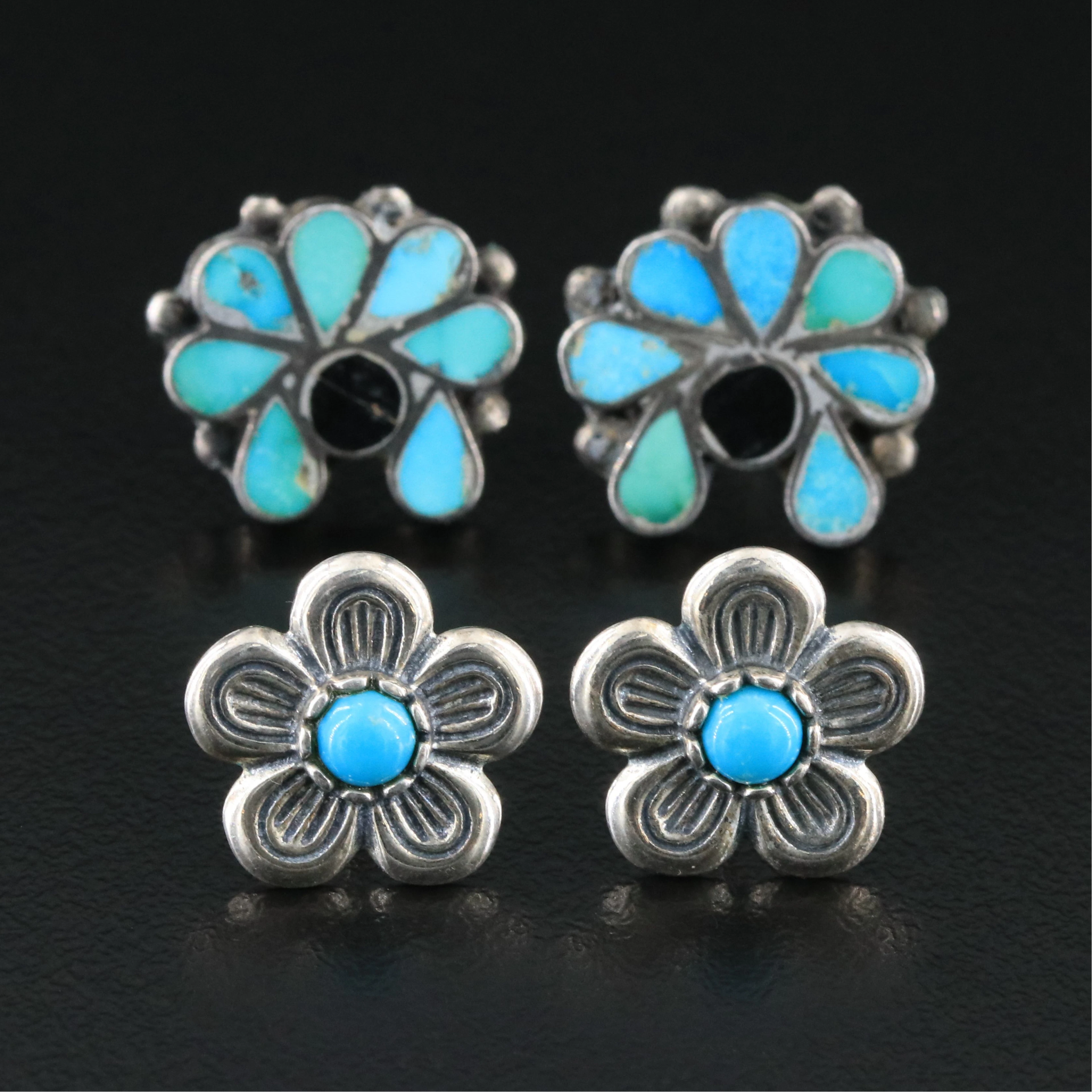 American West by Carolyn Pollack and Southwestern Sterling Turquoise Earrings