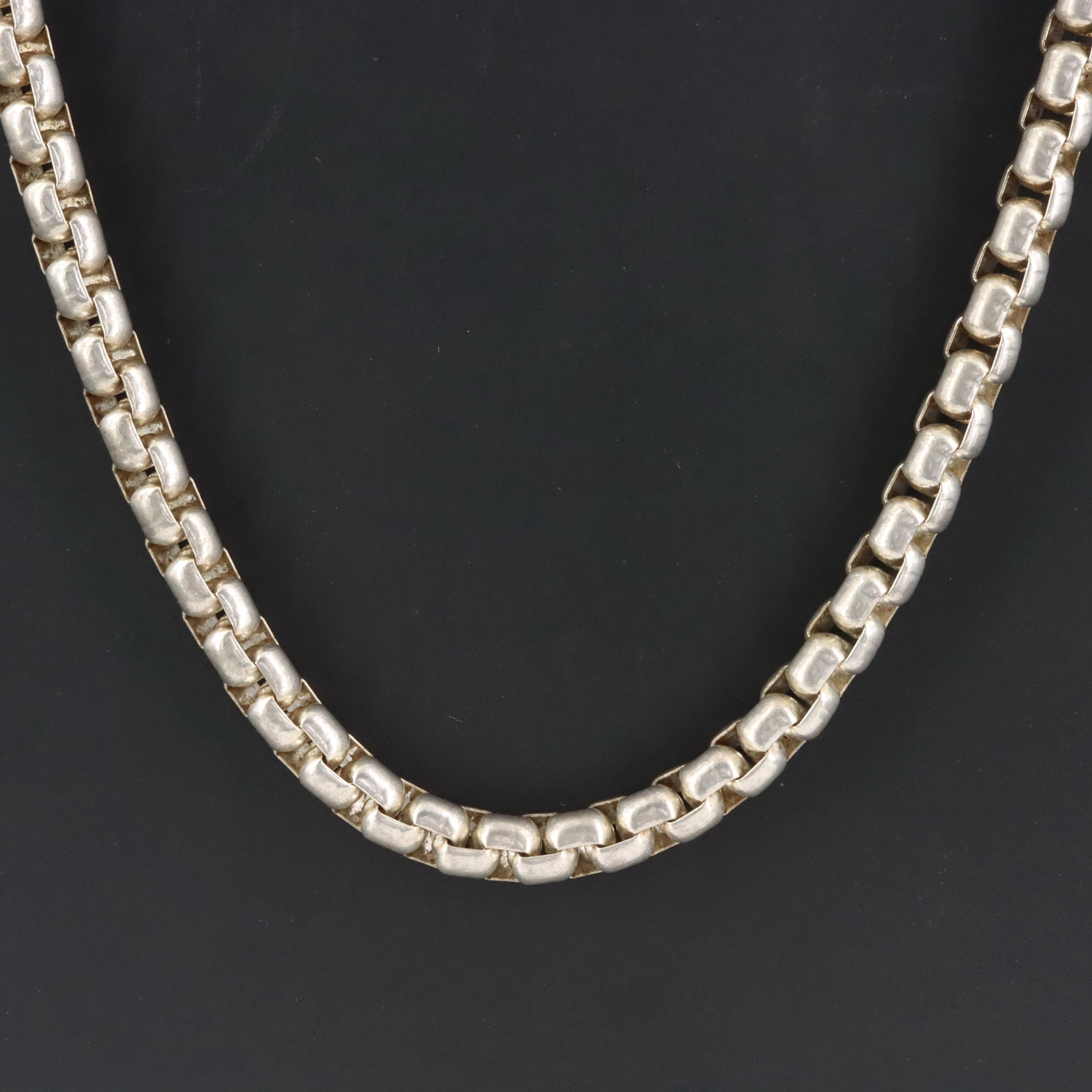 Sterling Box Chain Necklace