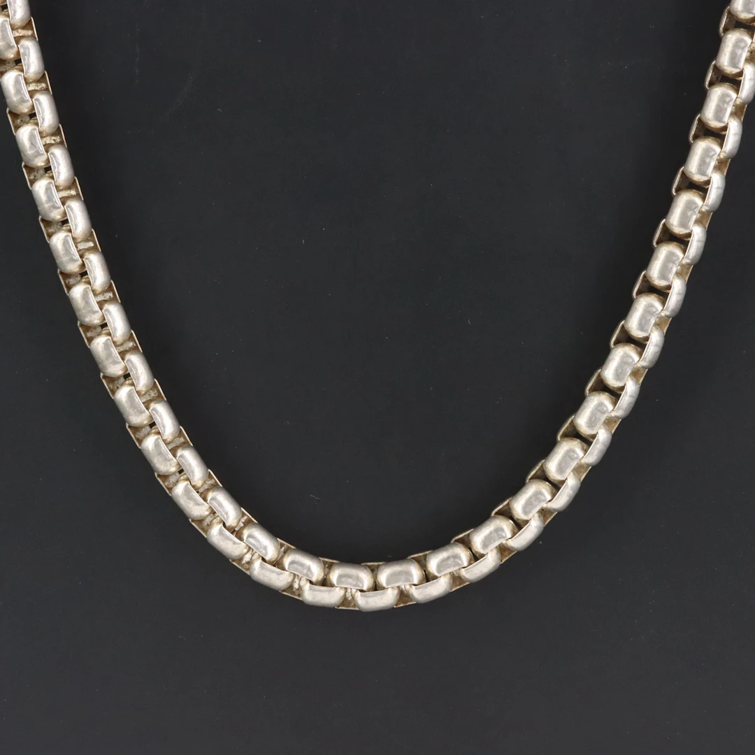 Sterling Box Chain Necklace