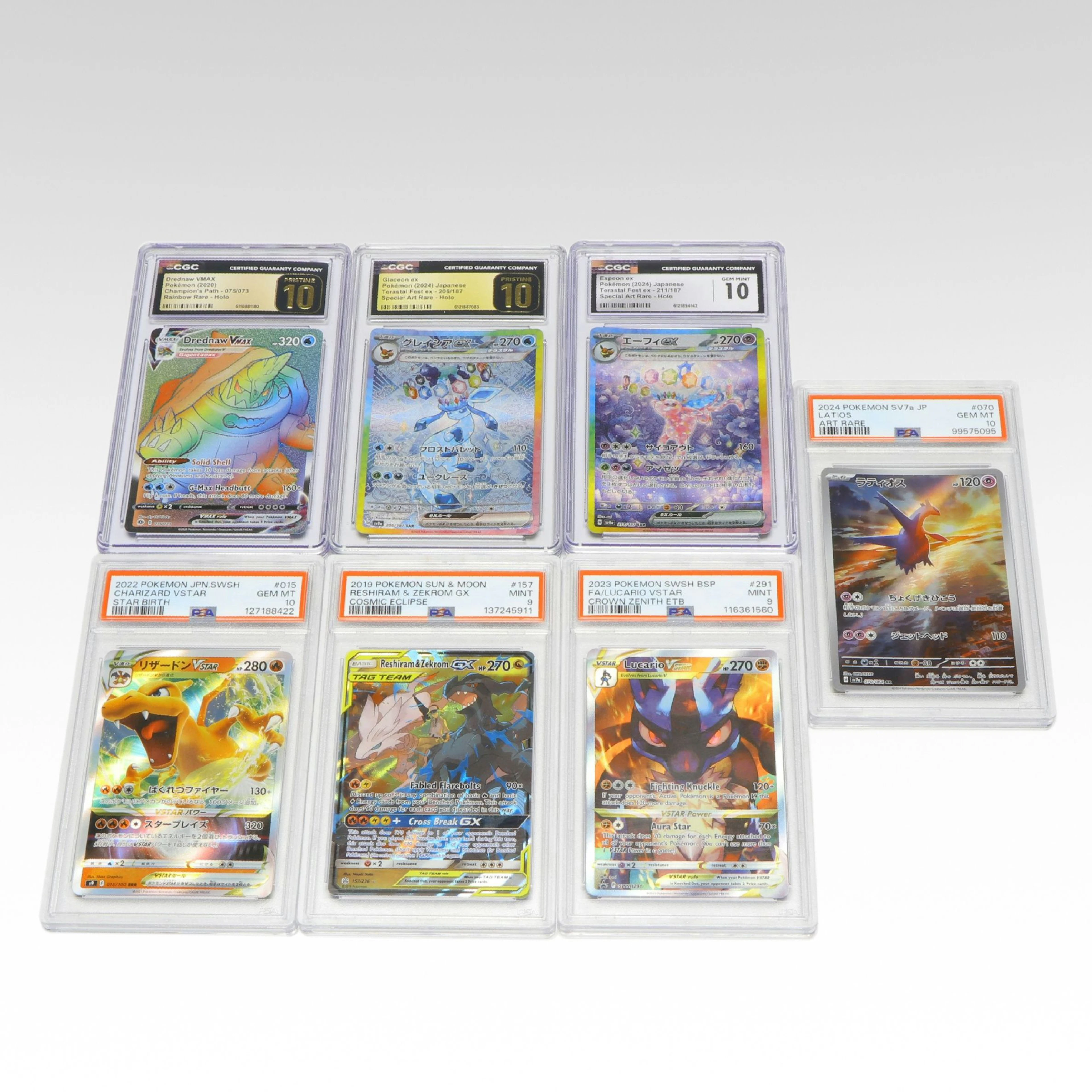 PSA and CGC Graded Pokémon Featuring Charizard VStar and More, 2019-2024