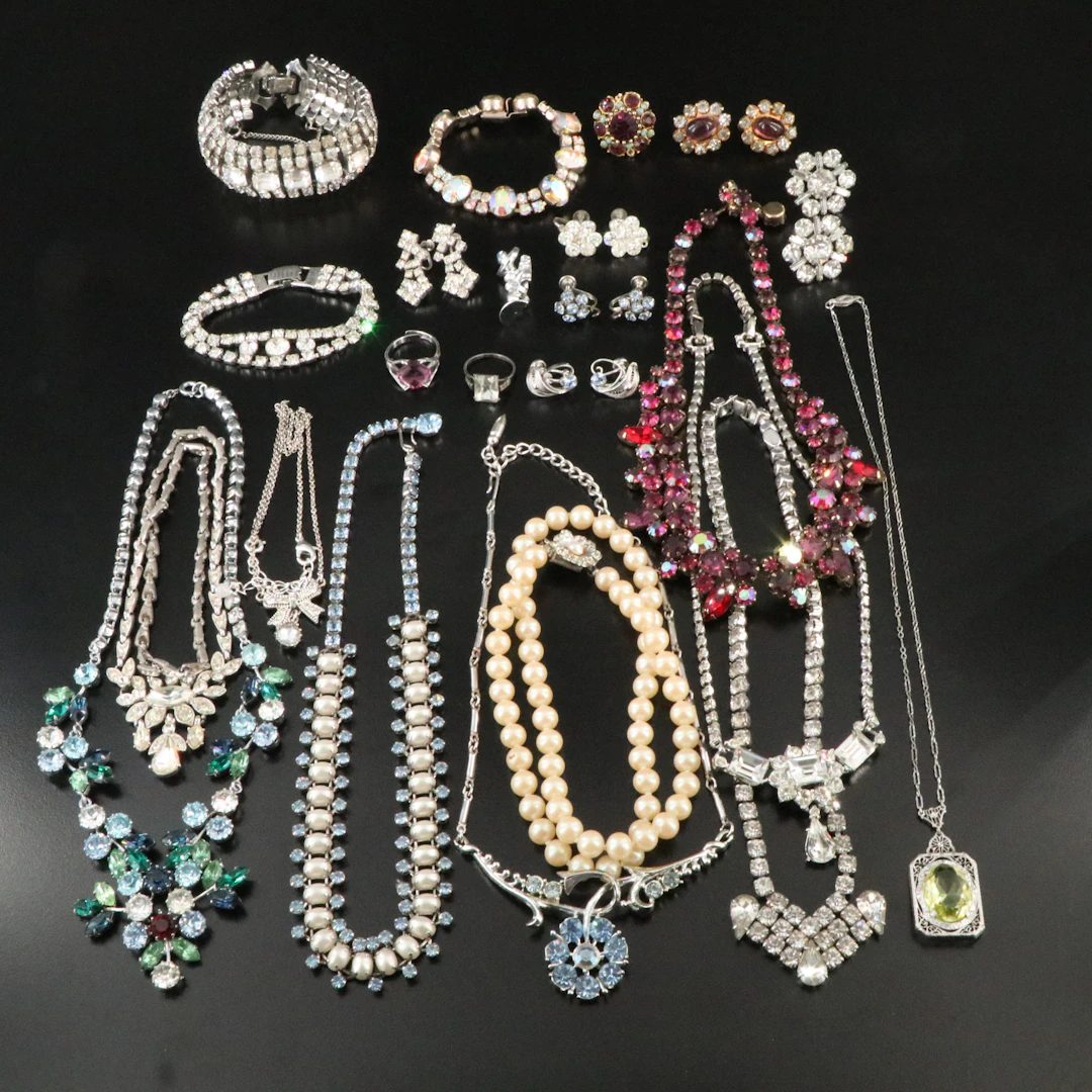 Vintage Rhinestone Jewelry Collection