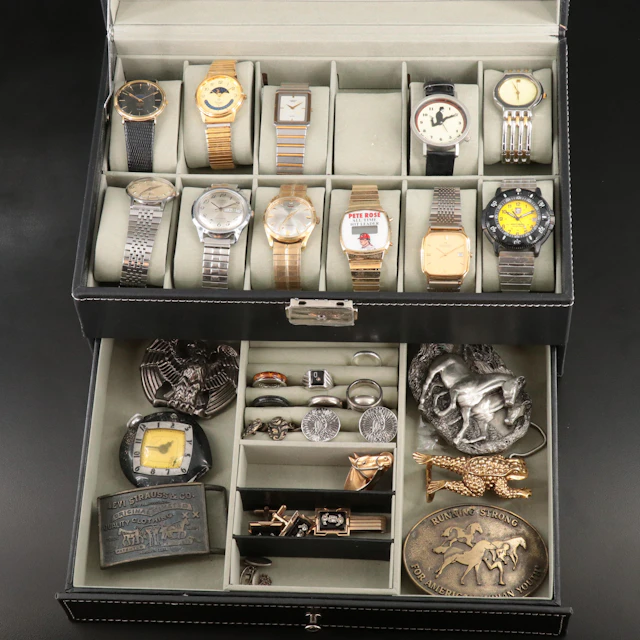 Quartz and Stem Wind Watches Featuring Monty Python,Waltham and Pete Rose