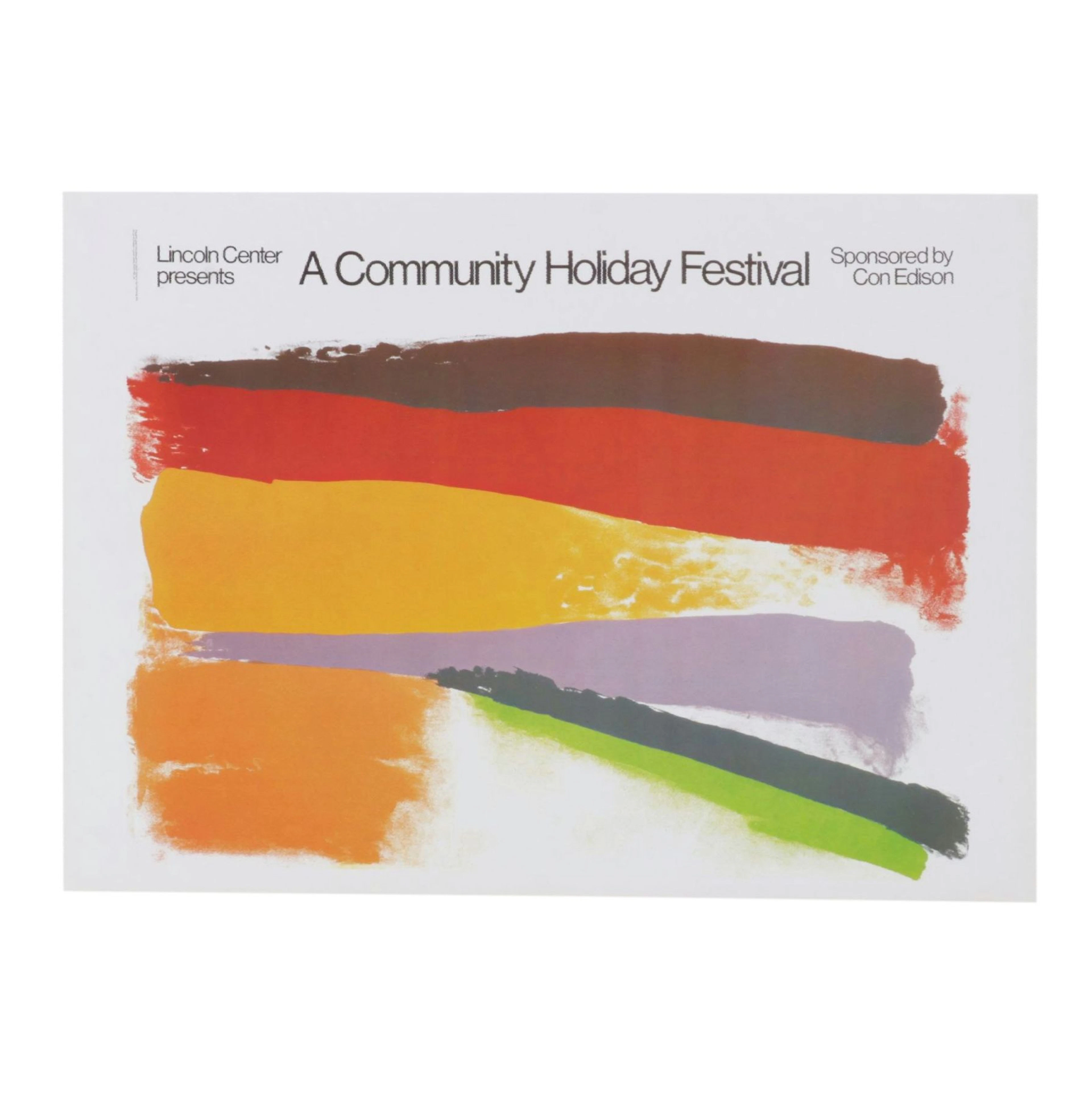 Offset Lithograph After Friedel Dzubas for Lincoln Center's 3rd Holiday