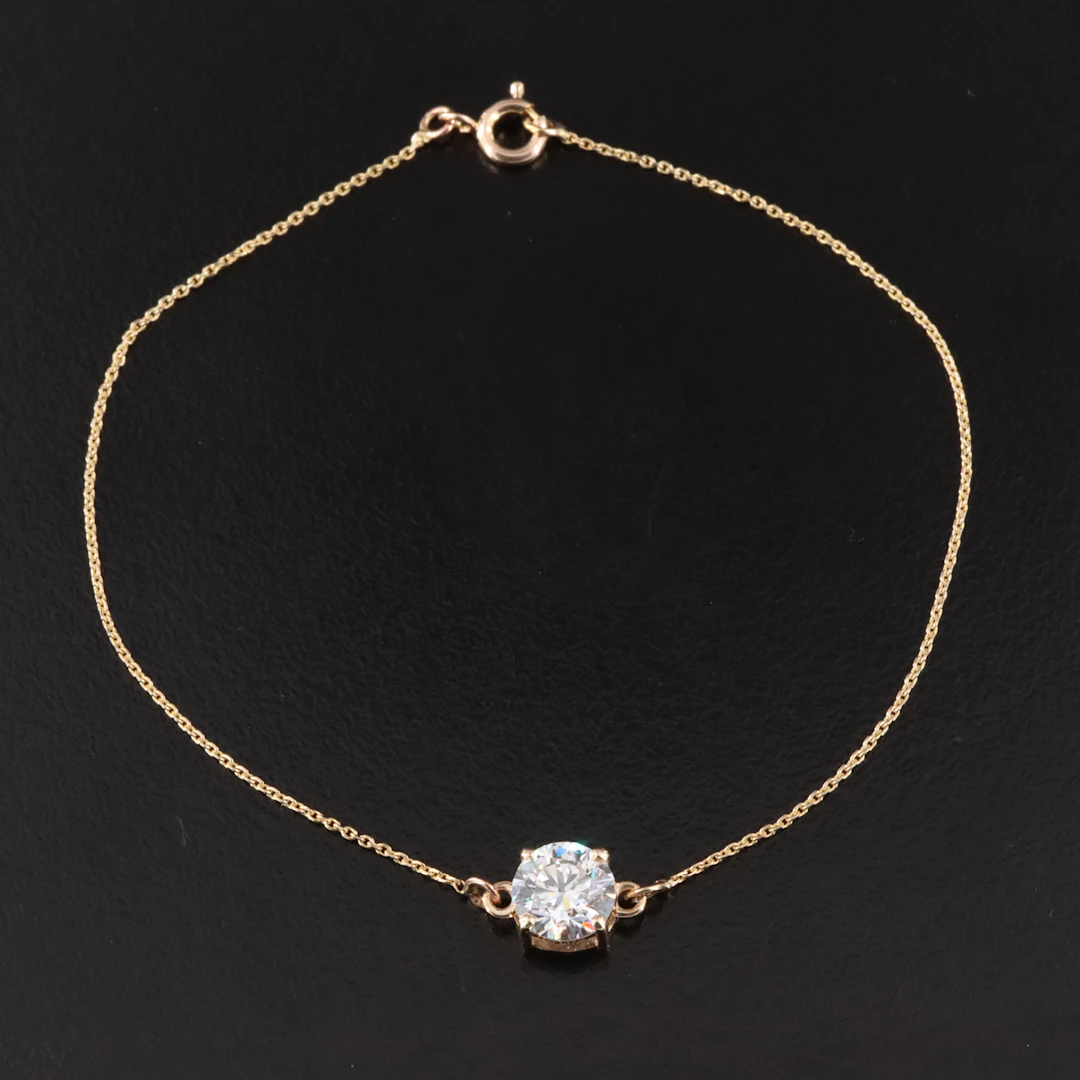 14K 1.17 CT Lab Grown Diamond Bracelet with IGI Report