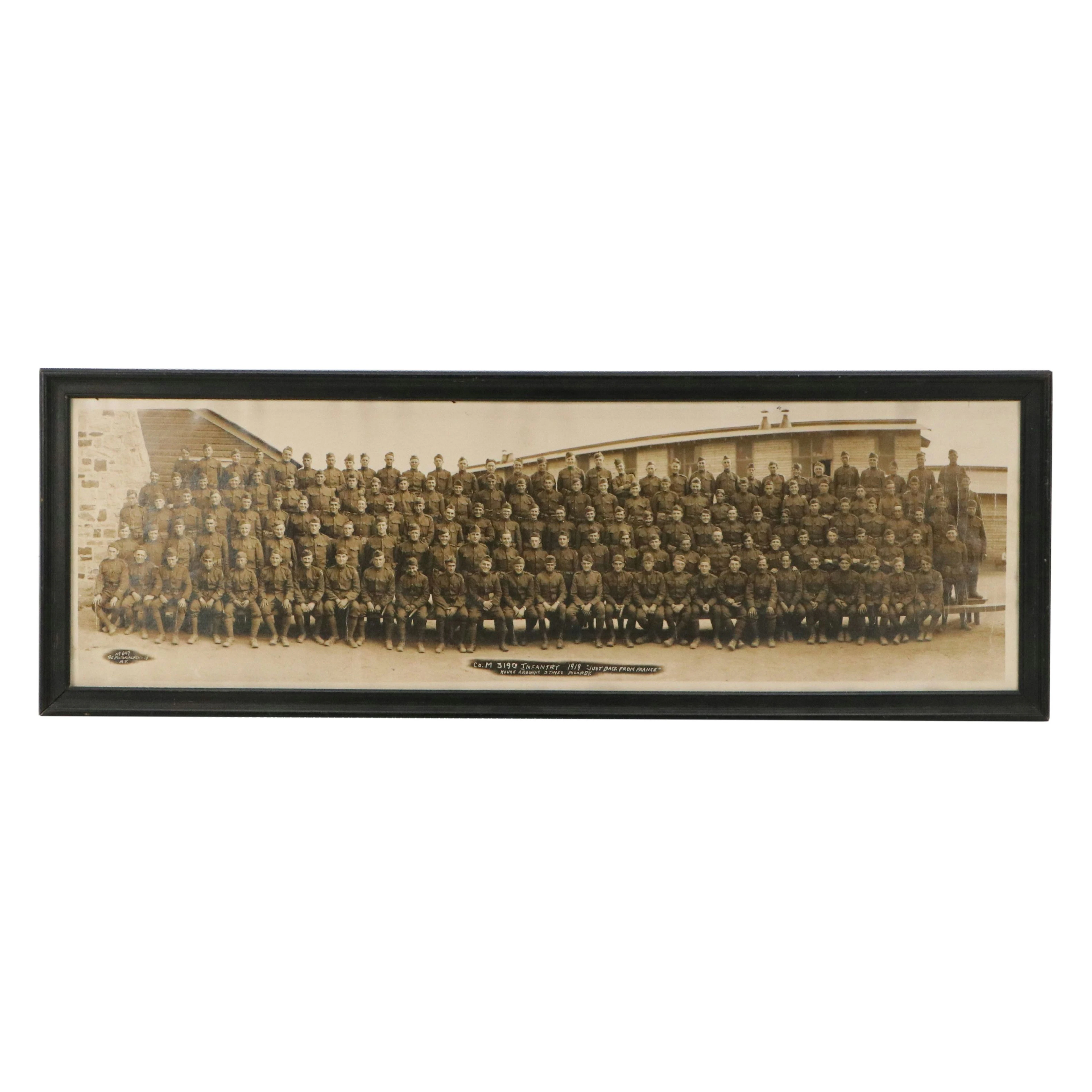 319th Infantry Silver Gelatin Photograph "Just back from France," 1919