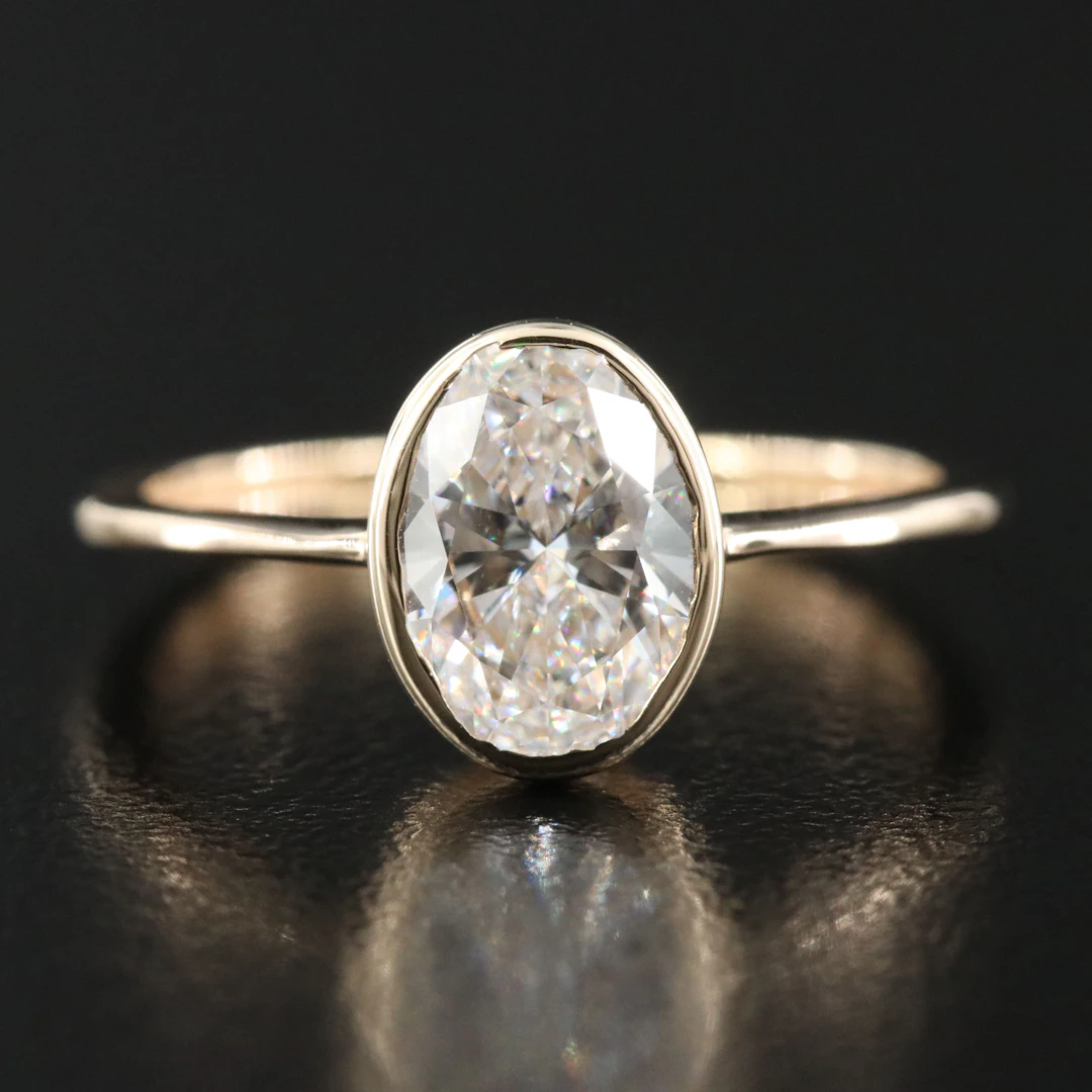 14K 1.19 CT Lab Grown Diamond Ring with IGI Report
