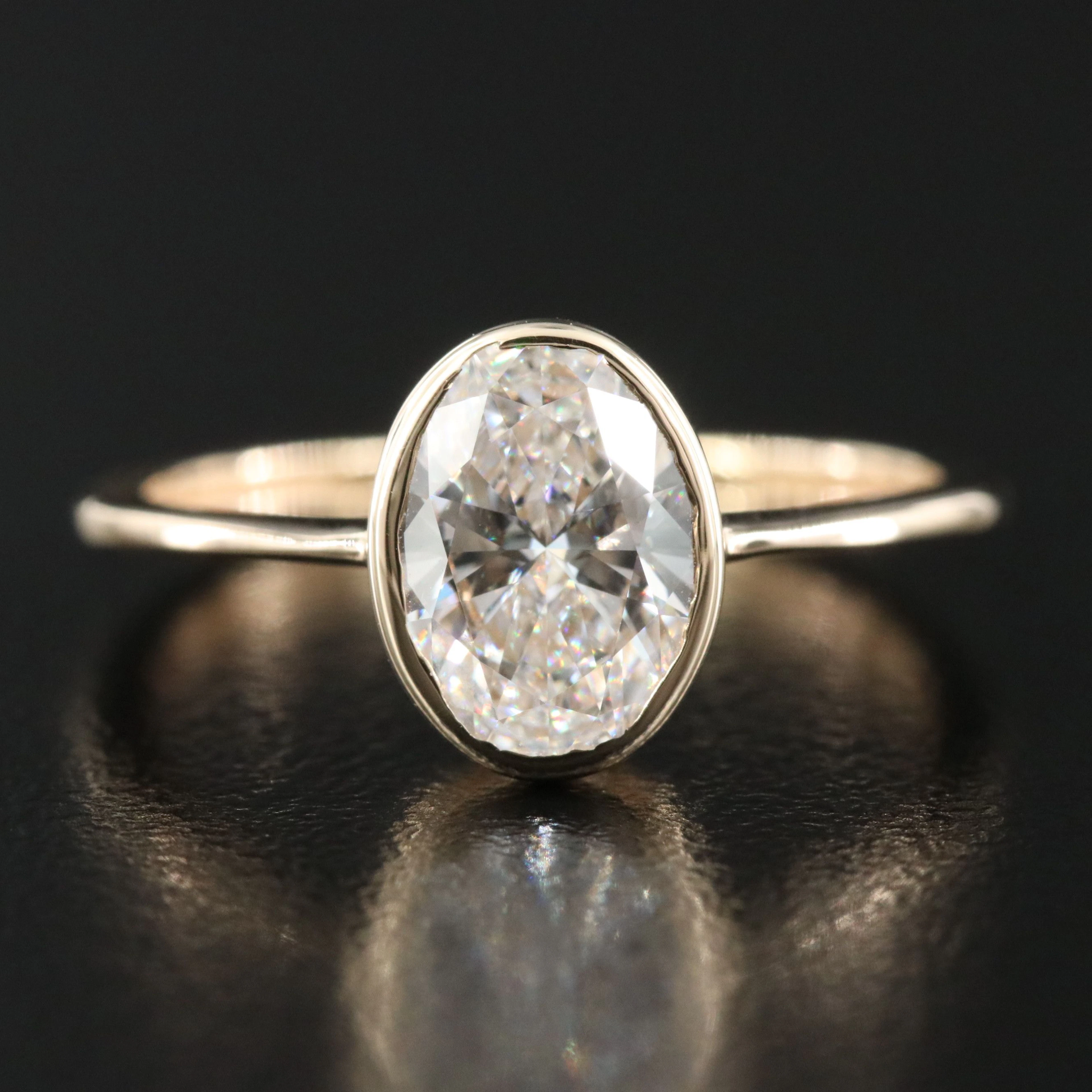 14K 1.19 CT Lab Grown Diamond Ring with IGI Report