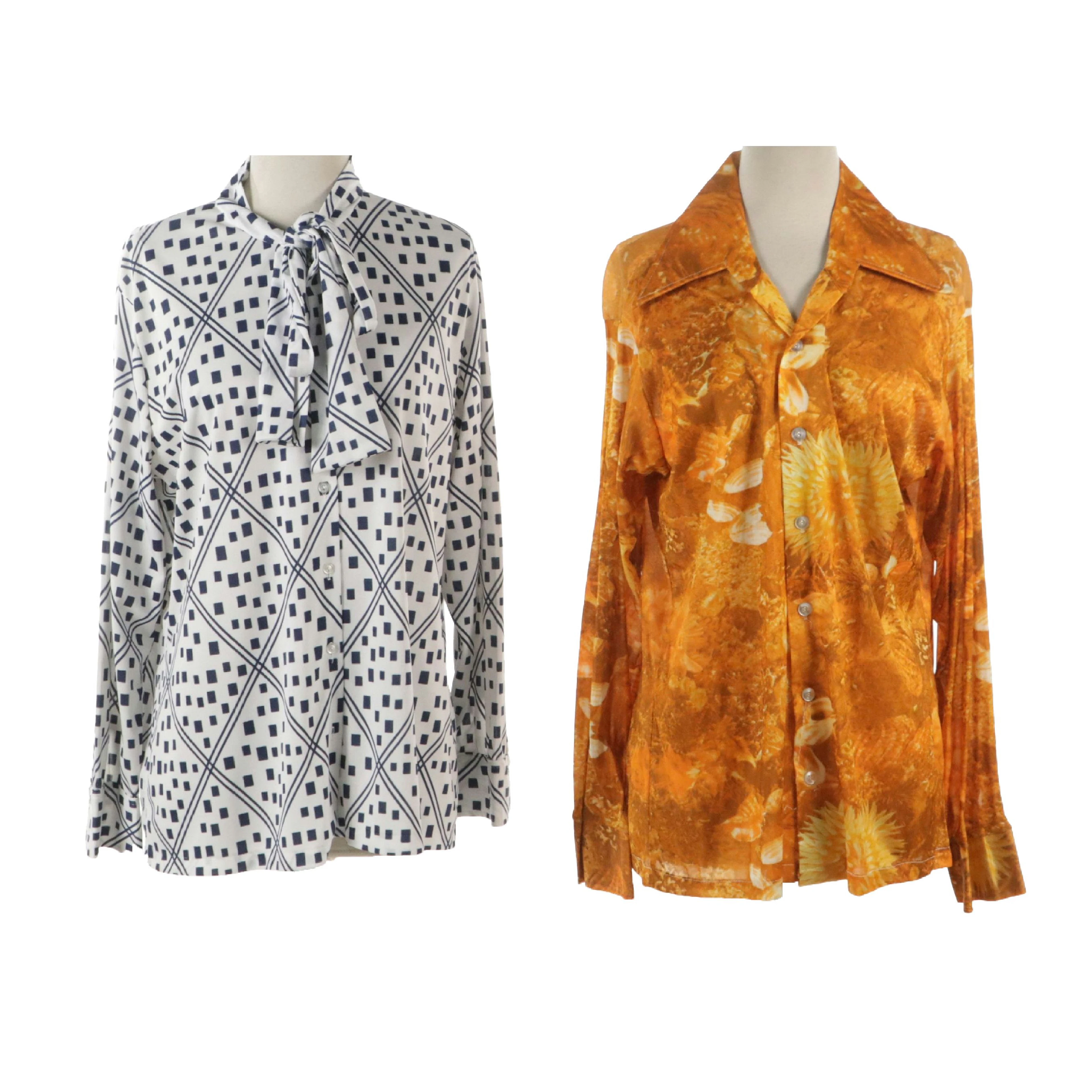 Montgomery Ward Shirt and Berwick Classics Sea-Life Print Button-Up