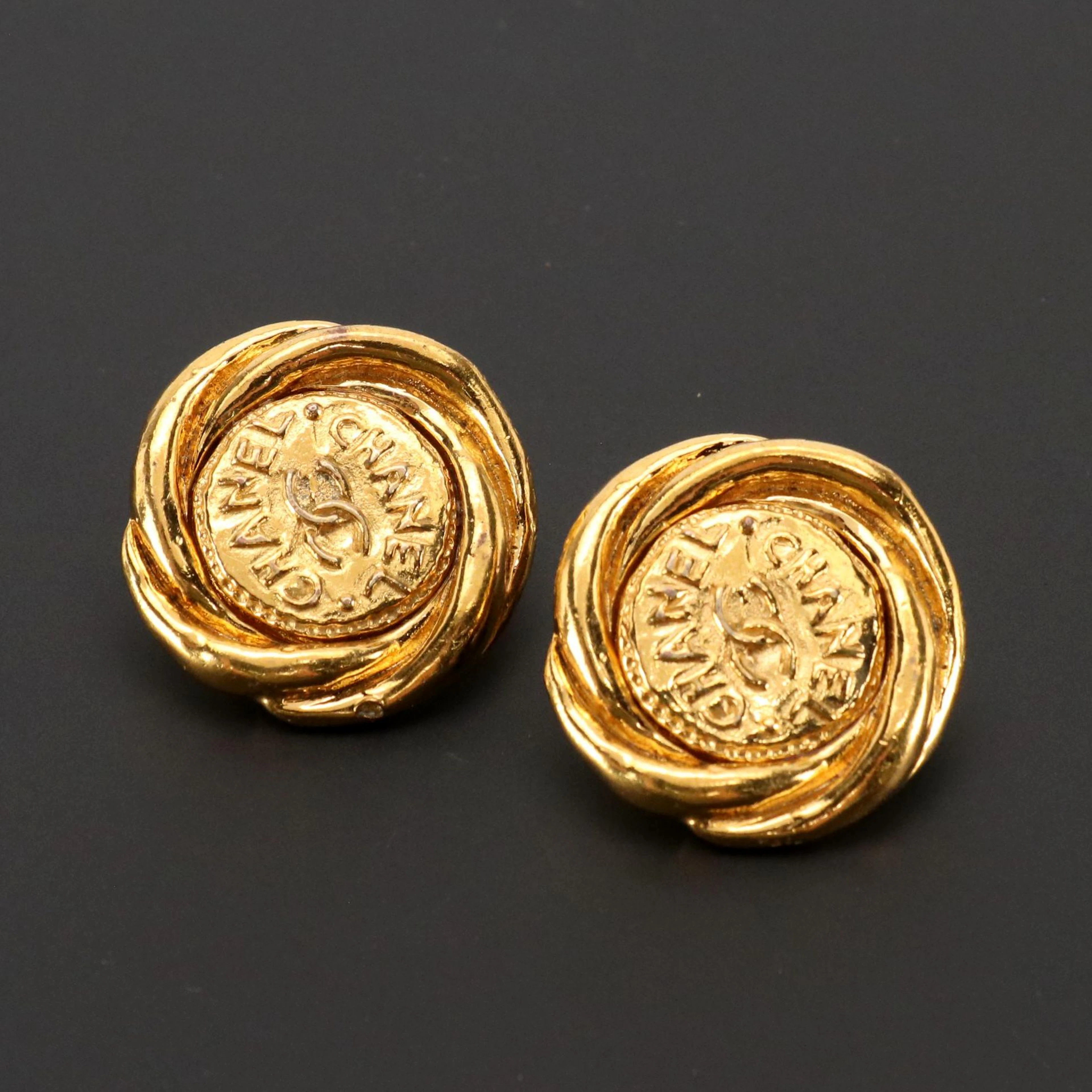 Chanel Coco Mark Clip Back Earrings