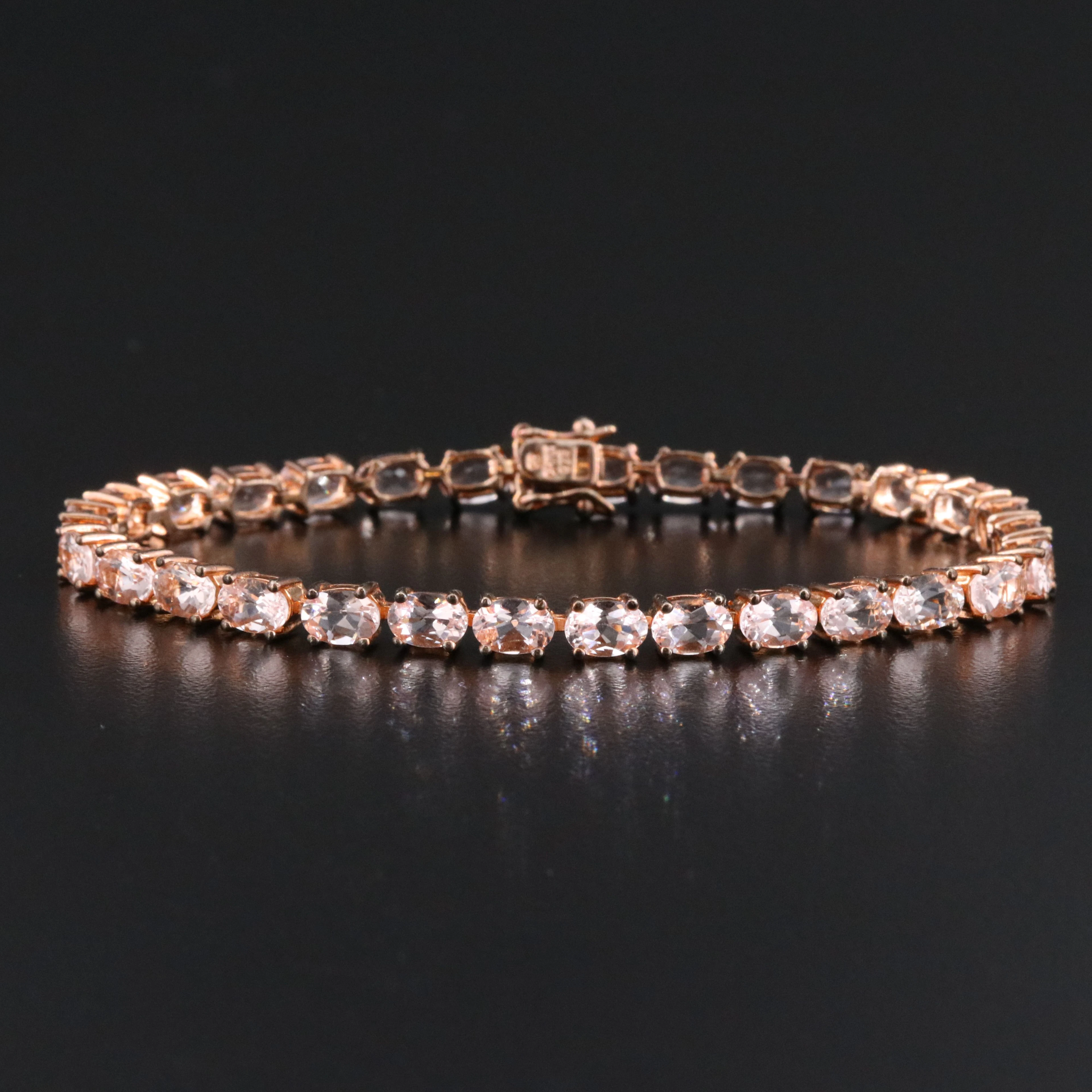 Sterling Morganite Bracelet