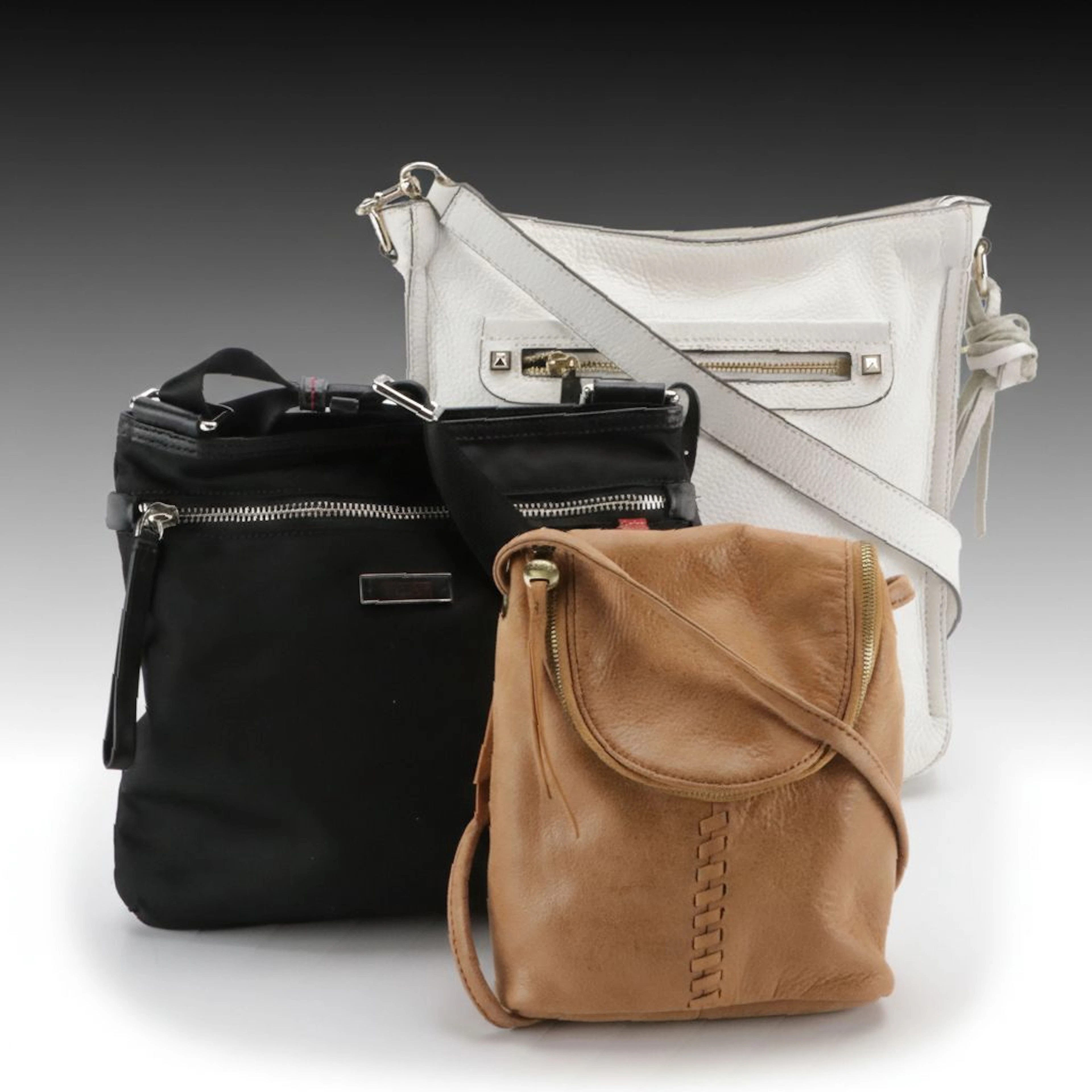 TUMI Black Nylon Messenger Bag, Rebecca Minkoff Leather Bag, Hobo Crossbody