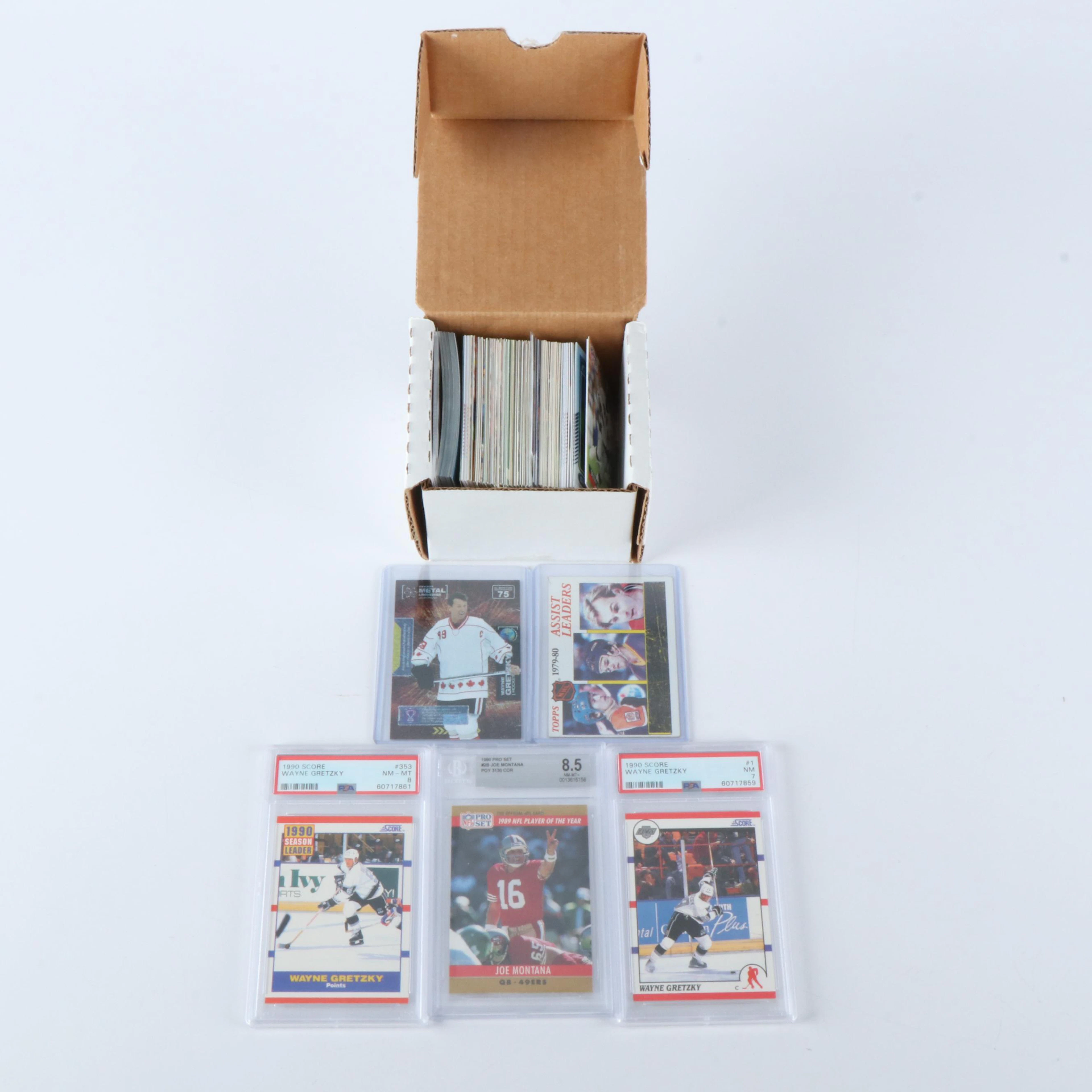 Joe Montana and Wayne Gretzky Graded with Other Sports Cards, 1990s-2020s