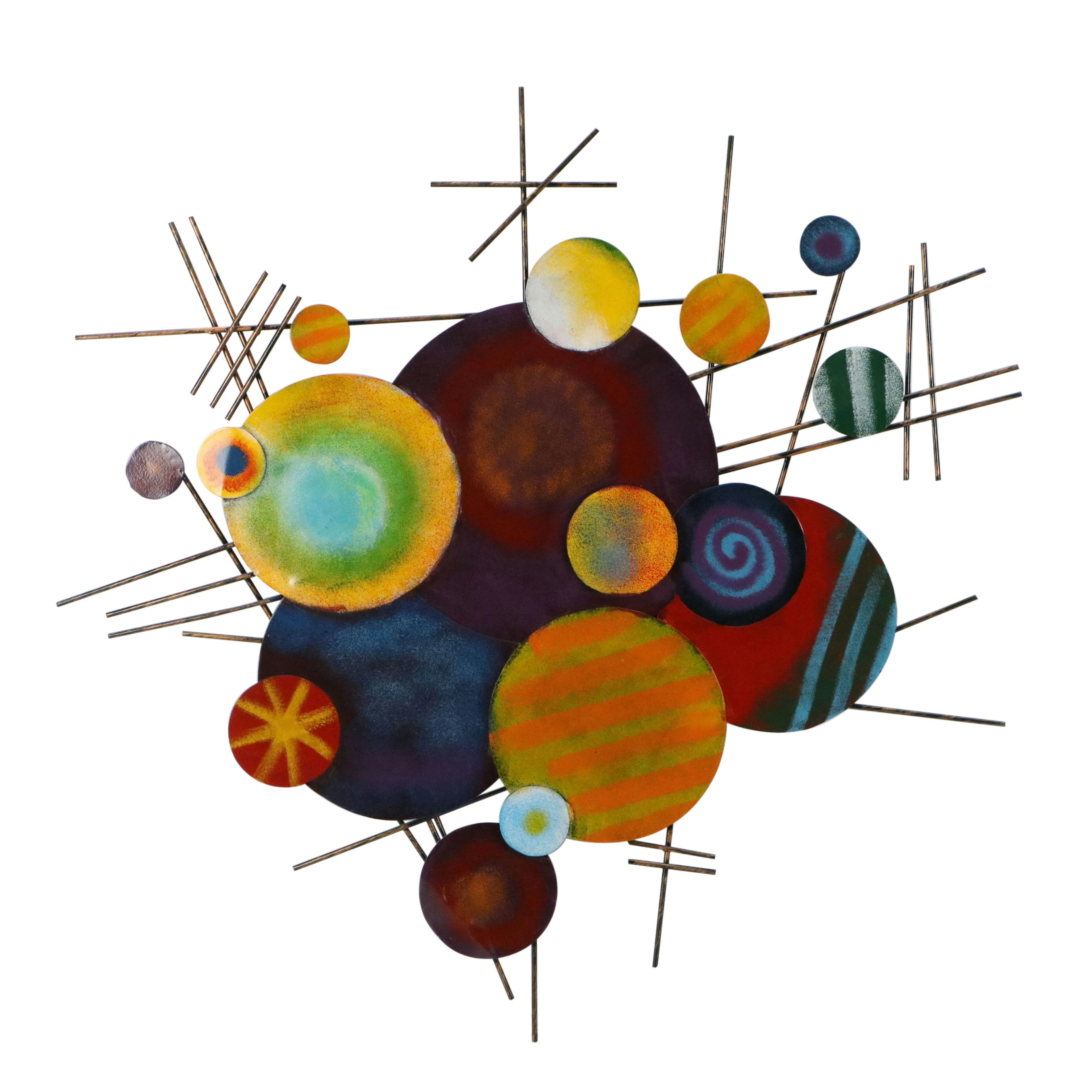 Hand-Enameled Metal Wall Sculpture