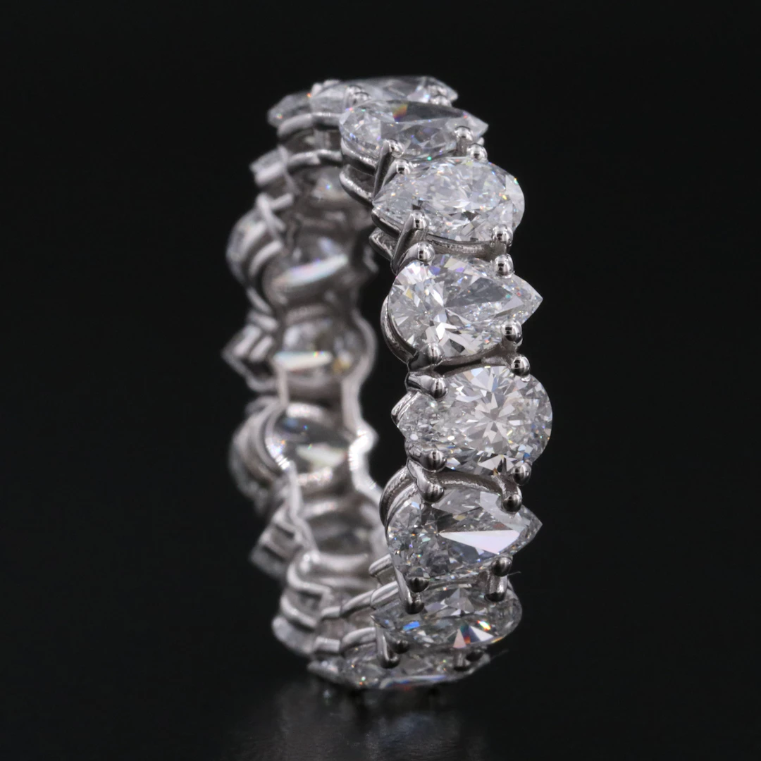 14K 5.84 CTW Lab Grown Diamond Eternity Band with IGI Jewelry Report