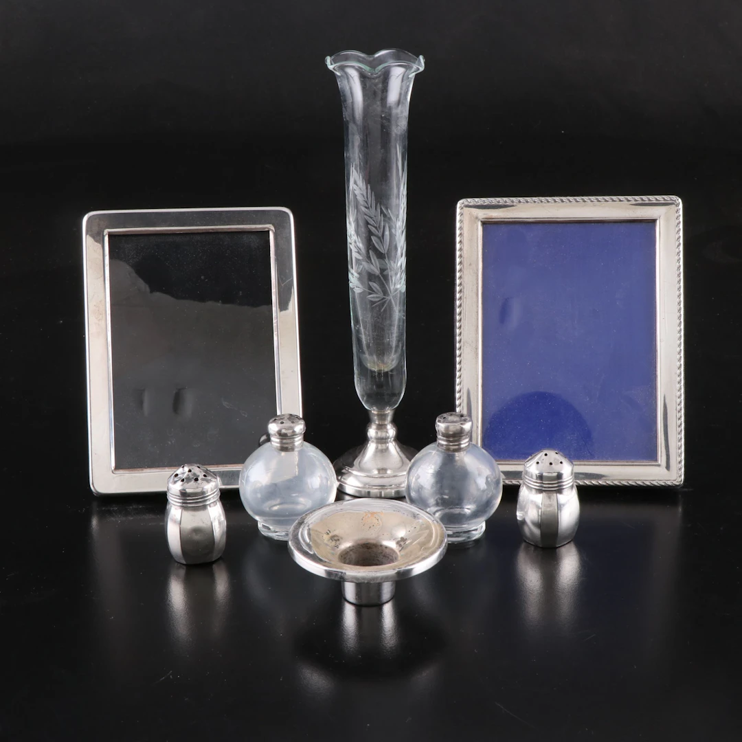Gorham and Broadway & Co. Frames with More Sterling Table Accessories
