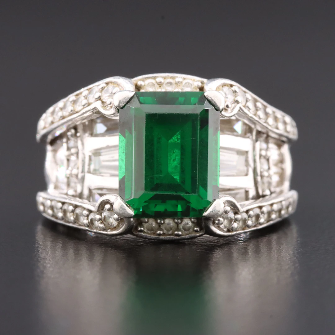 Sterling CZ Cathedral Ring
