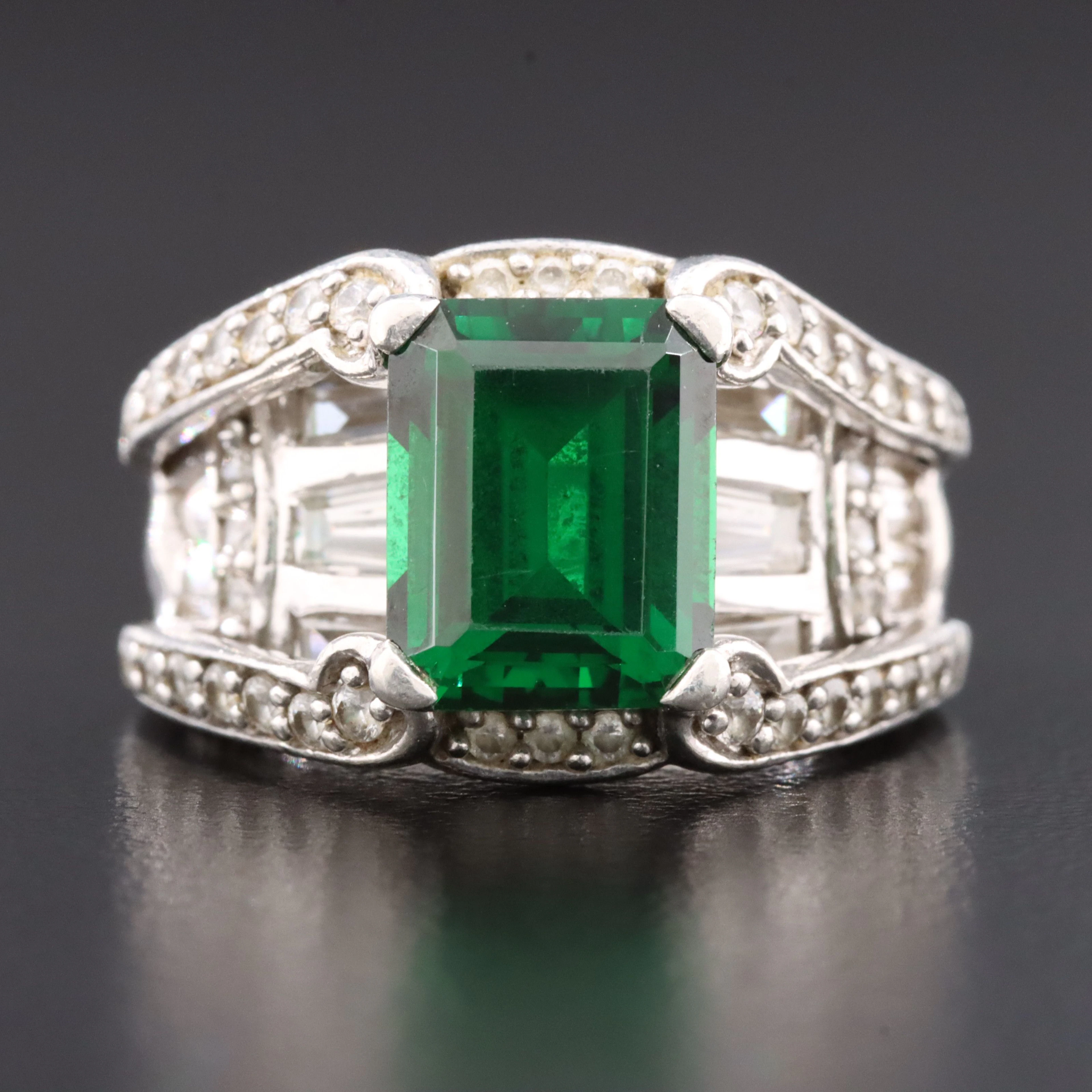 Sterling CZ Cathedral Ring