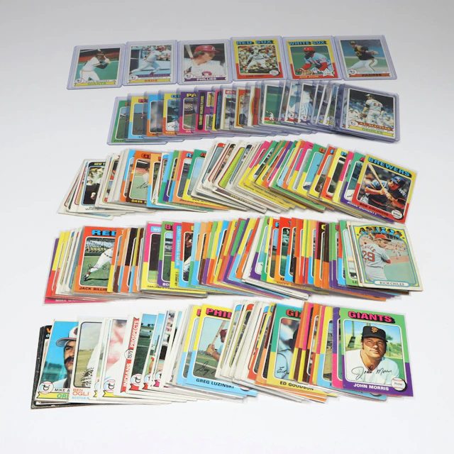 1970s Topps Baseball Cards with Johnny Bench, Willie McCovey, and Mike Schmidt